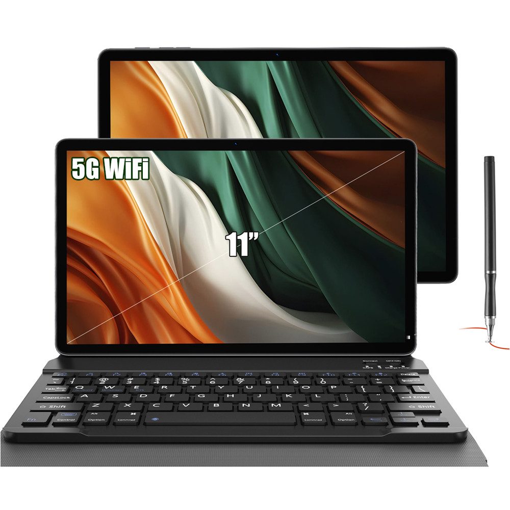 11"(16GB+128GB) Android 14(Kostenlose Ledertasche,Tastatur,  Ladegerät) Tablet