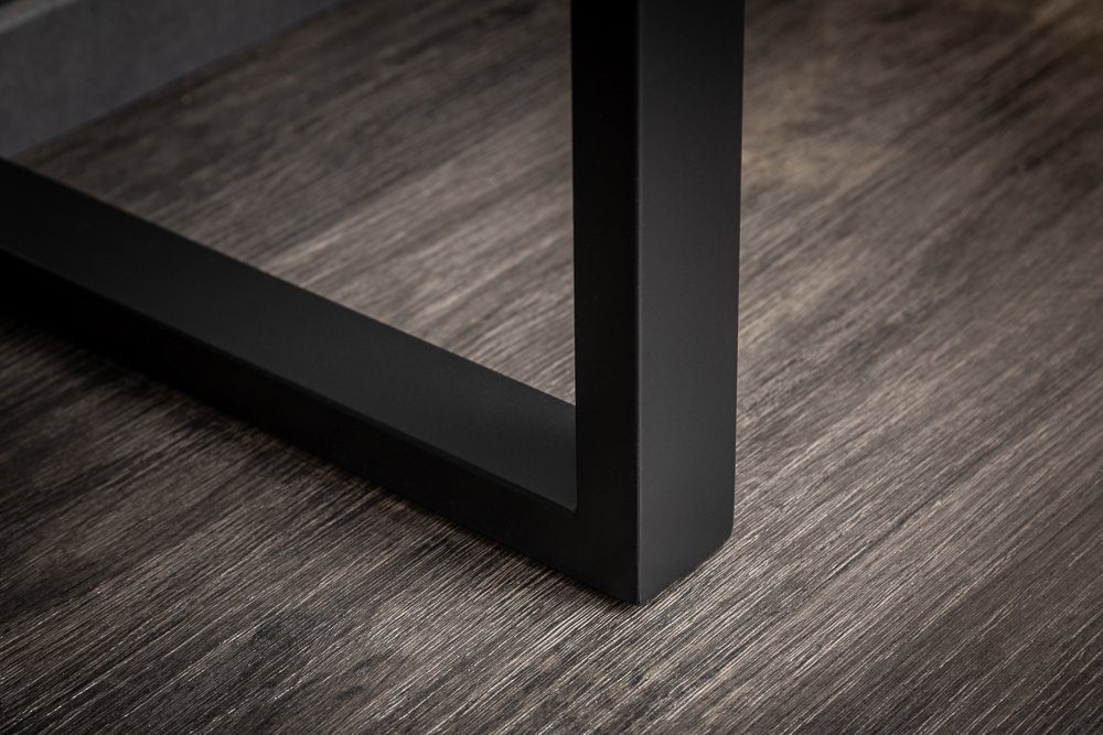 · 1-St), Flur GREY / · schmal DESK (Einzelartikel, Schlafzimmer · eckig · schwarz Modern · Holzwerkstoff Konsolentisch grau Metall 120cm riess-ambiente ·