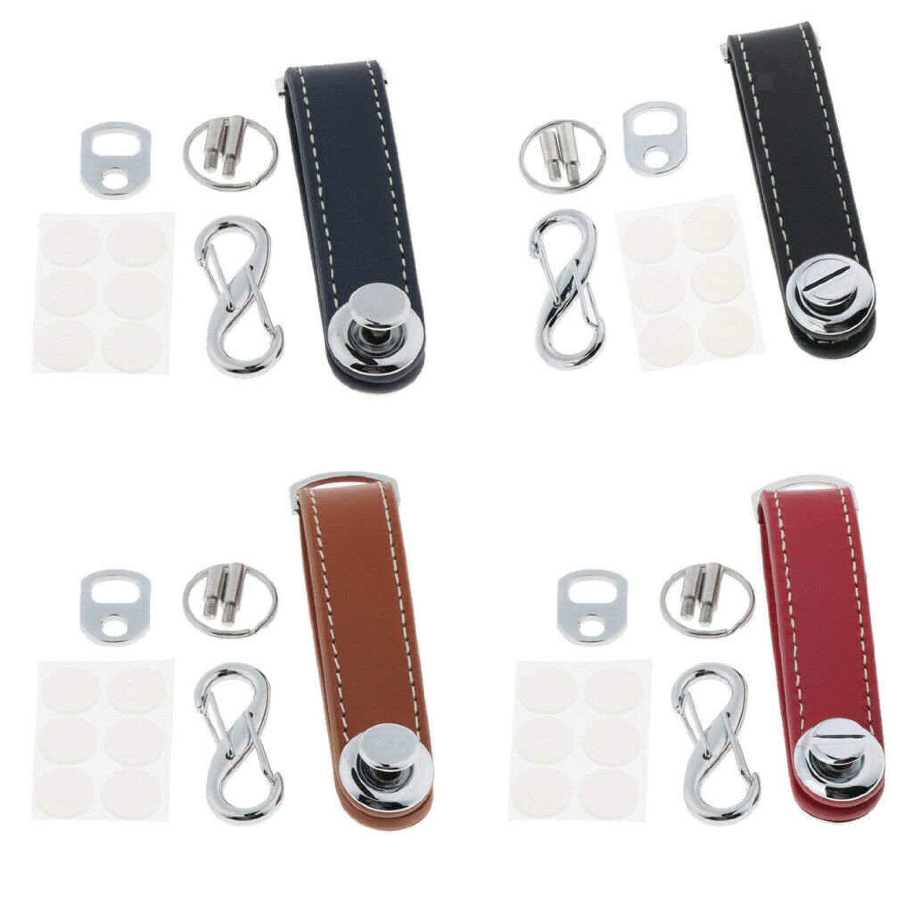 Schlüsselanhänger Leder Echtes Schlüssel, mehrere Schlüsselanhänger Organizer, Pocket Smart Braun Key Keyholder) (für shenky