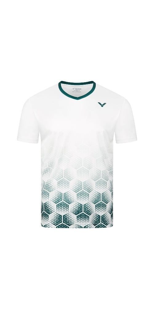 VICTOR T-Shirt T-53103 A (100% Polyester) weiss/grün Herren