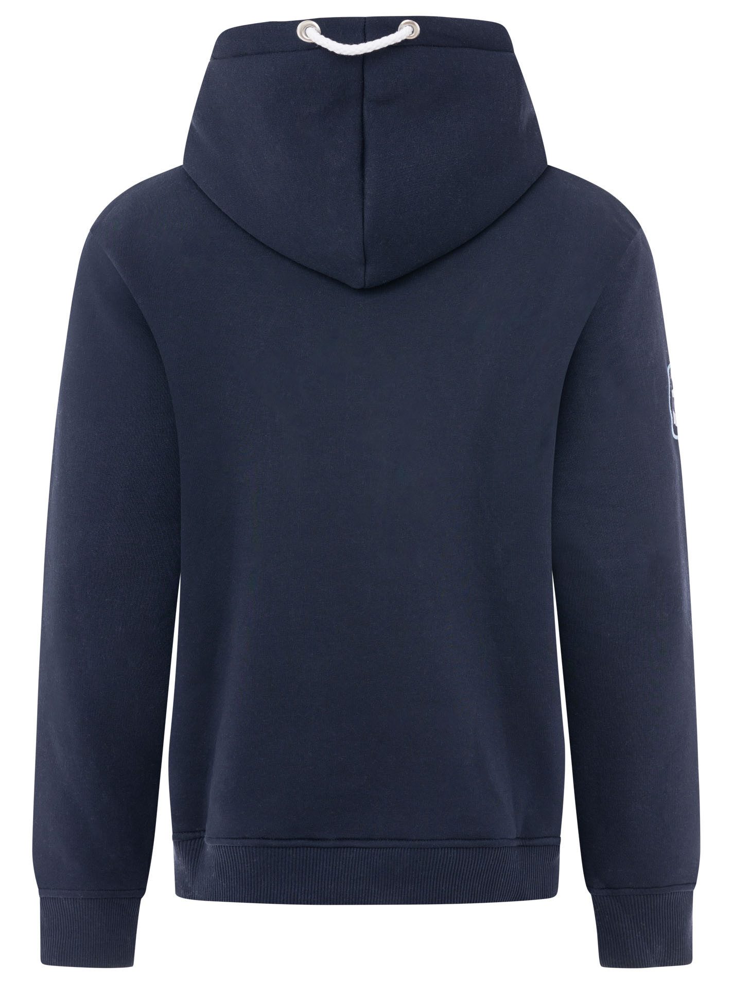 Zwillingsherz Hoodie "Moin" mit gesticktem Schriftzug und Ankermotiv am Ärmel
