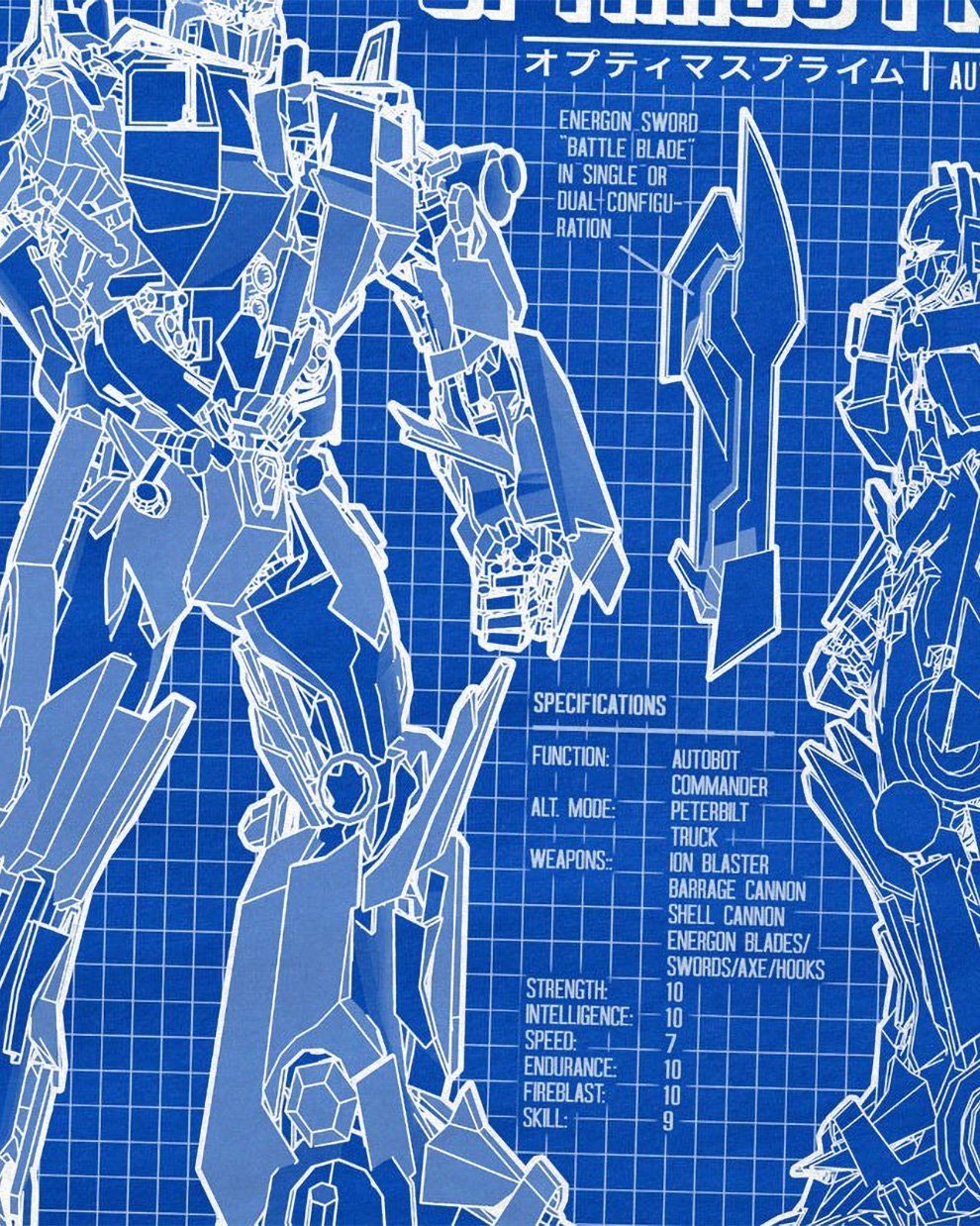 style3 T-Shirt Optimus Prime blaupause autobot günstig online kaufen