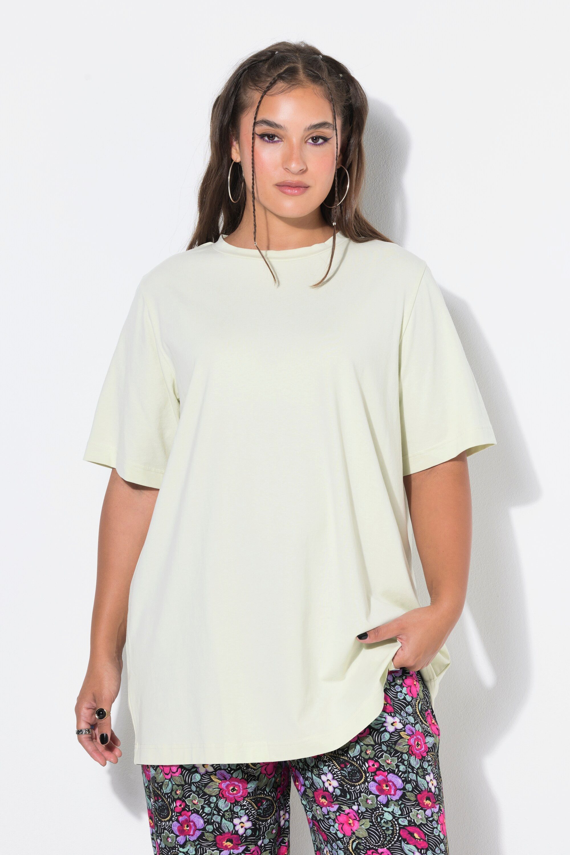 Studio Untold Longshirt Longshirt langer Classic Shape Halbarm
