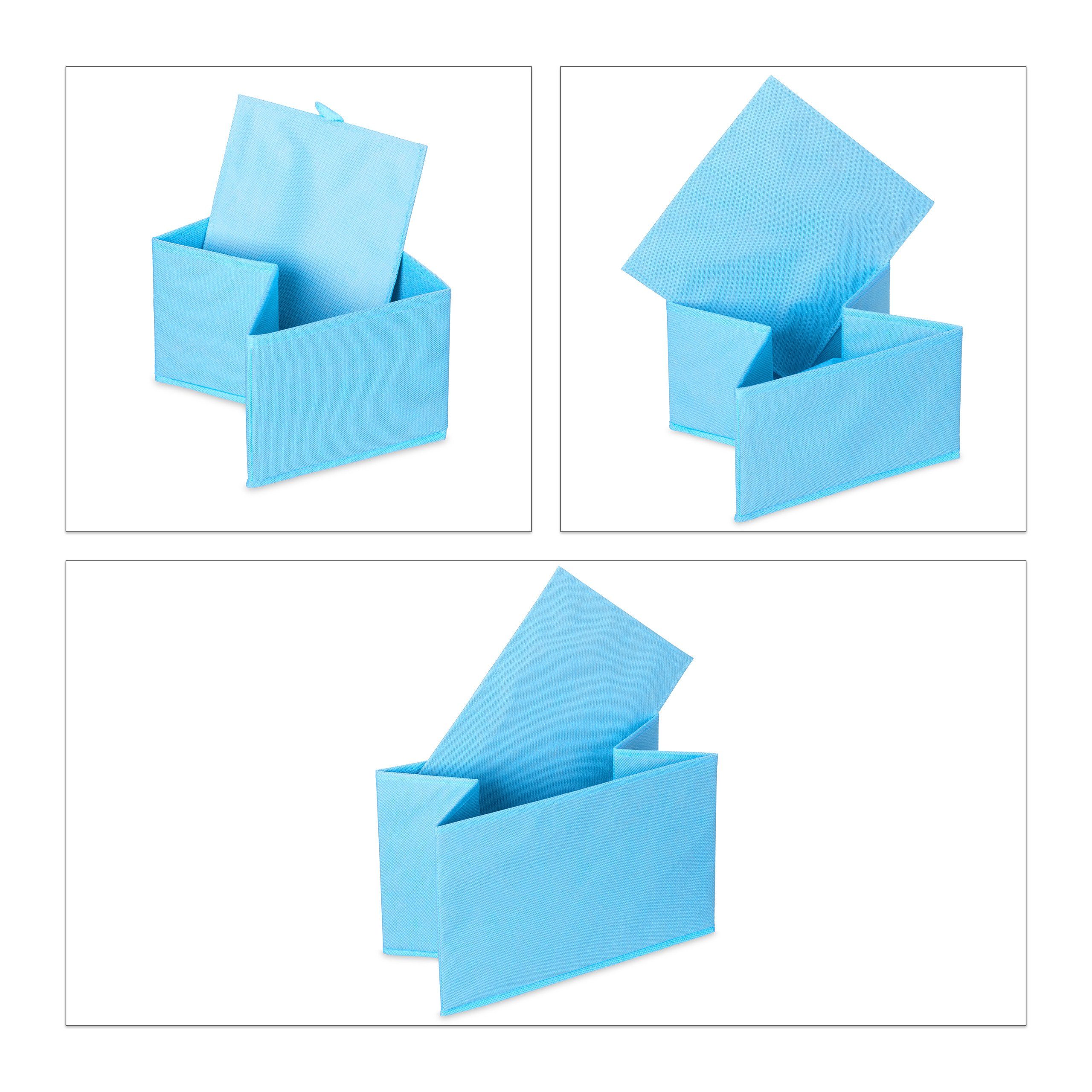 Motiv Hellblau und A Weiß Grau mit relaxdays Standregal 9 Kinderregal Boxen,