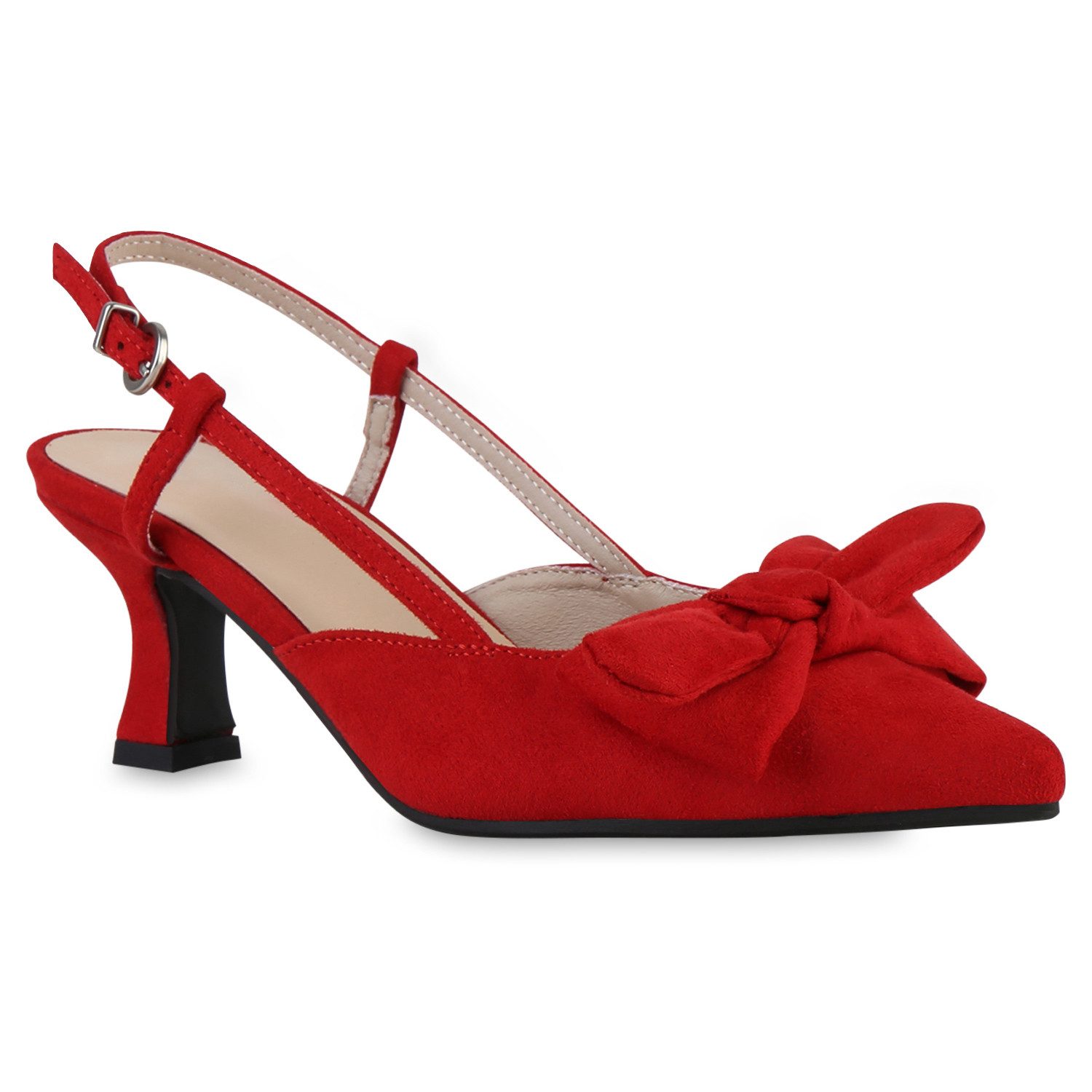 VAN HILL 841585 Slingpumps Damen Slingpumps Pumps Stiletto Schleifen Spitz günstig online kaufen