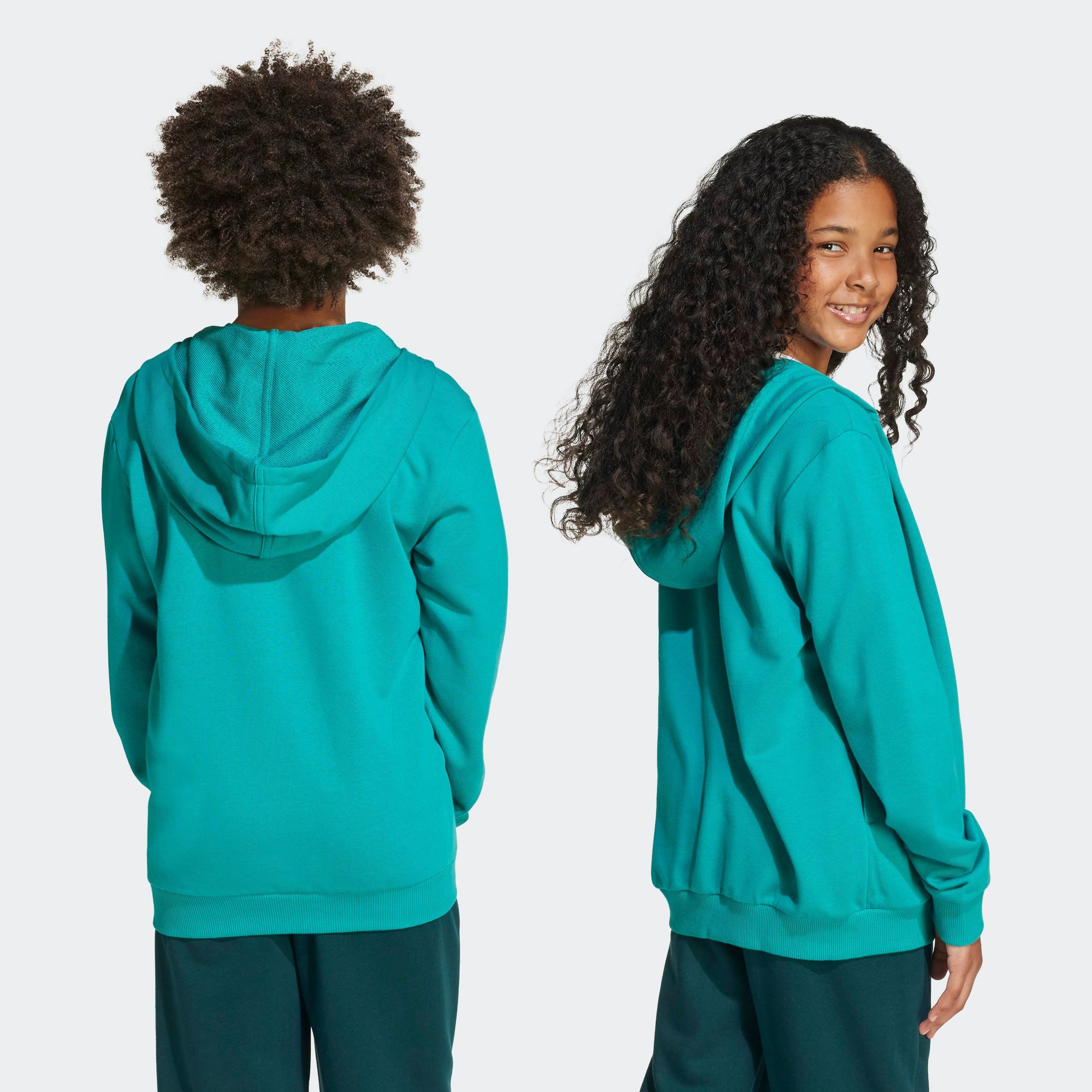 adidas Sportswear Trainingsanzug ESSENTIALS KINDER (2-tlg), zweiteilig, aus Baumwolle und Polyester, weiches French Terry – Bild 2 von 5