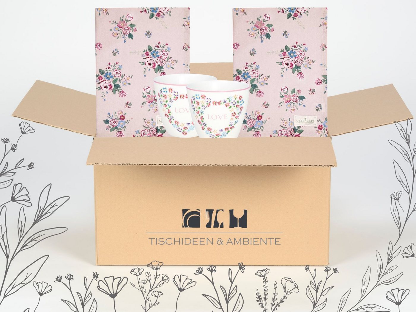 Thumbnail - Greengate Geschenkbox Geschenkbox Love 4tlg