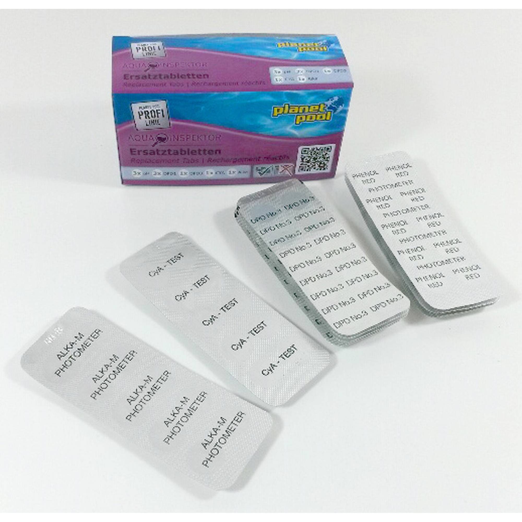 Wasserteststreifen PLANET POOL - Profi Linie, Testtabletten pH/Chlor