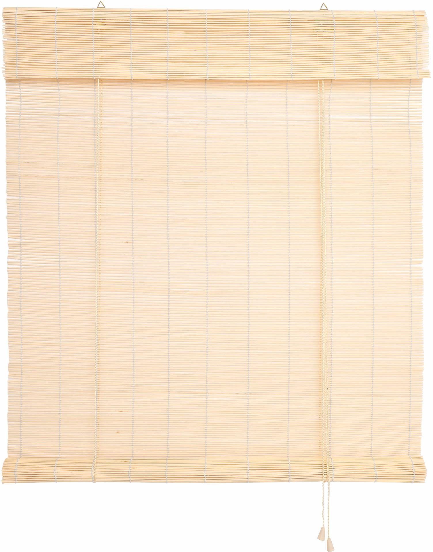 Seitenzugrollo Bambus, Liedeco, Lichtschutz, verschraubt, Bambusrollo günstig online kaufen