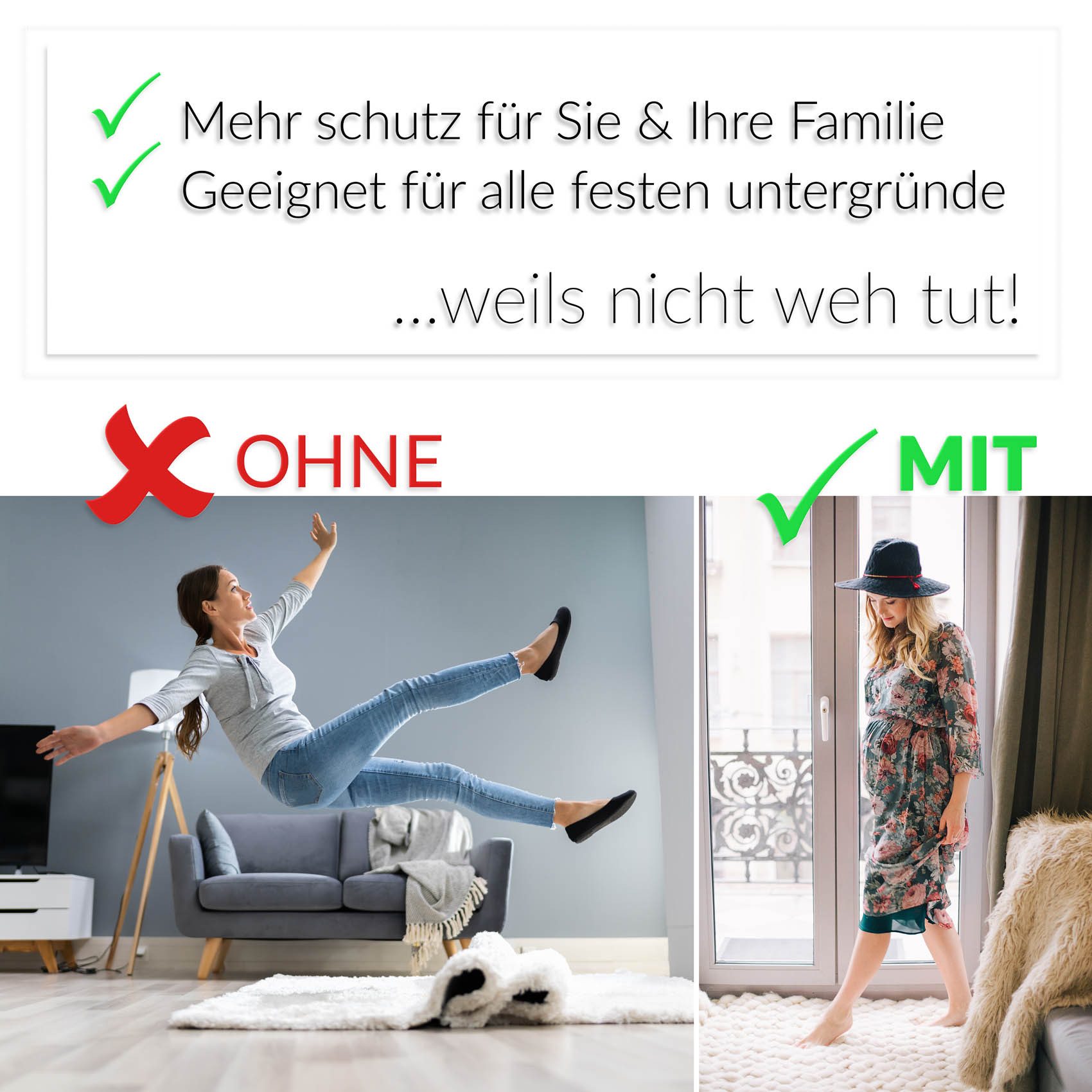 ANRO Teppichunterlage Gumminetz Antirutschnetz Teppich Antirutschunterlage, (1-St), Gitter-Rutschunterlage, individuell zuschneidbar 60x100cm Weiß – Bild 4 von 5