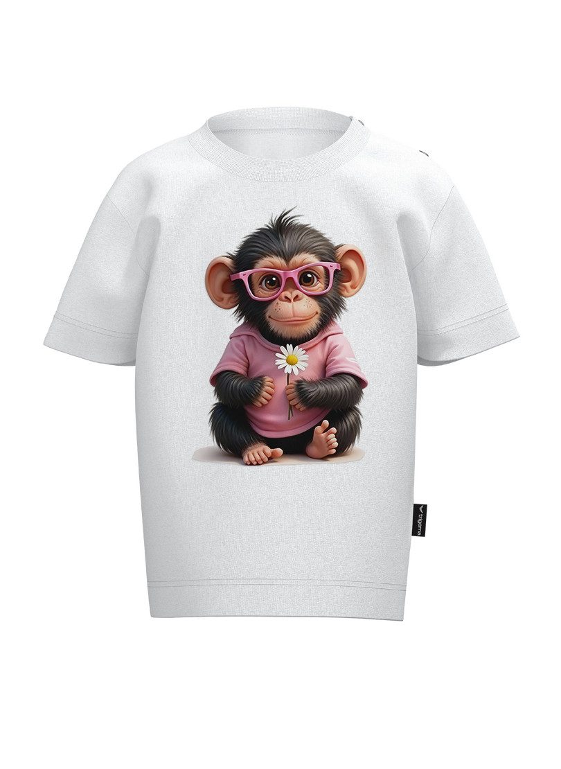 Trigema T-Shirt TRIGEMA T Shirt mit süßem "Baby Affe Mädchen" Print (1-tlg)