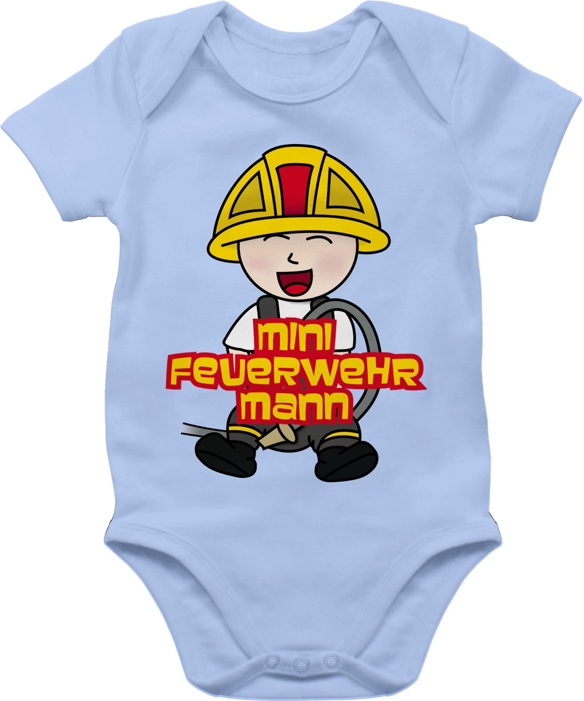 Shirtracer Babyblau Mini Feuerwehr Feuerwehrmann Shirtbody 2