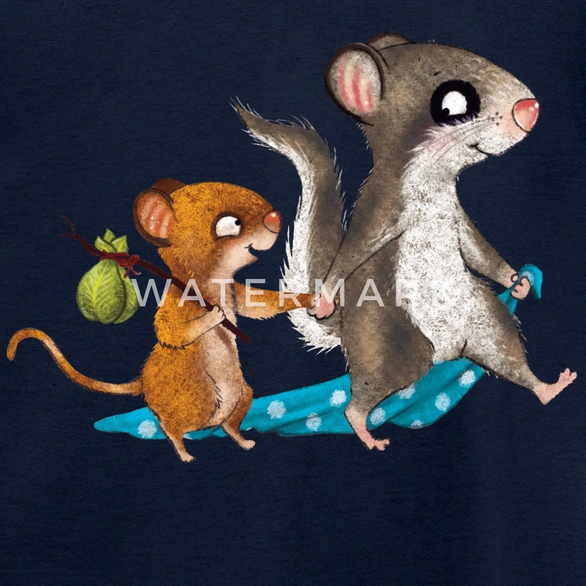 Spreadshirt T-Shirt Der Kleine Siebenschläfer Unterwegs Mit Maus Kinder T-Shirt (1-tlg)