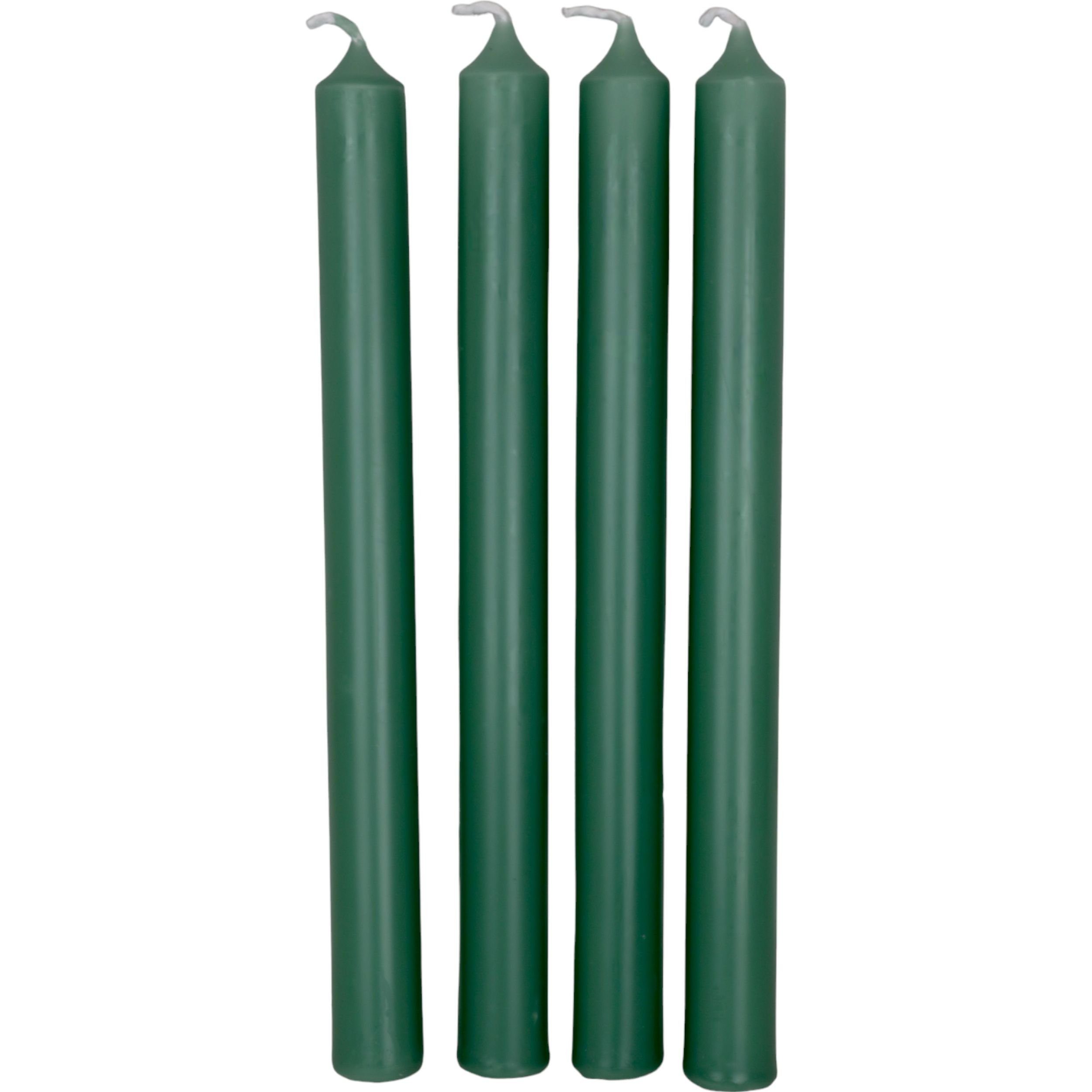 DekoTown Tafelkerze Stabkerzen Kerze Smaragd Grün 25cm, 4 St.