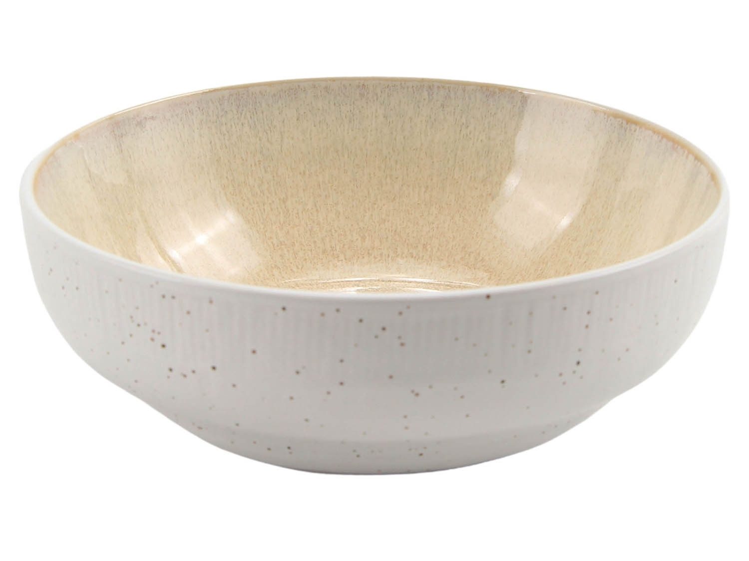 HIT Trading Schale TIZIANA, Beige, Weiß, Ø 17 cm, Steingut, (1-tlg), spülmaschinengeeignet