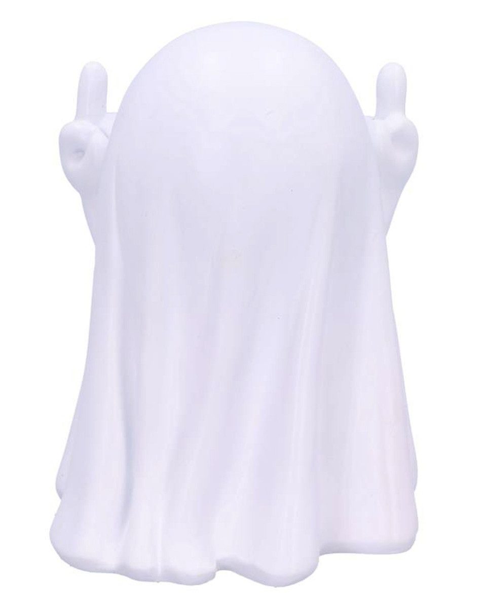 Horror-Shop Dekofigur Frecher Weißer Geist mit Mittelfinger Pose 12,5cm – Bild 4 von 5