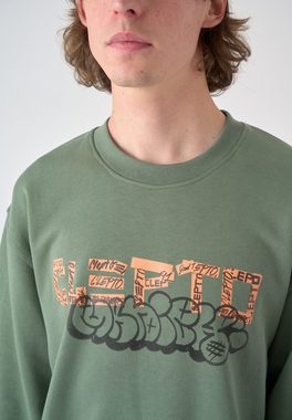Cleptomanicx Sweatshirt Tape mit coolem Frontprint