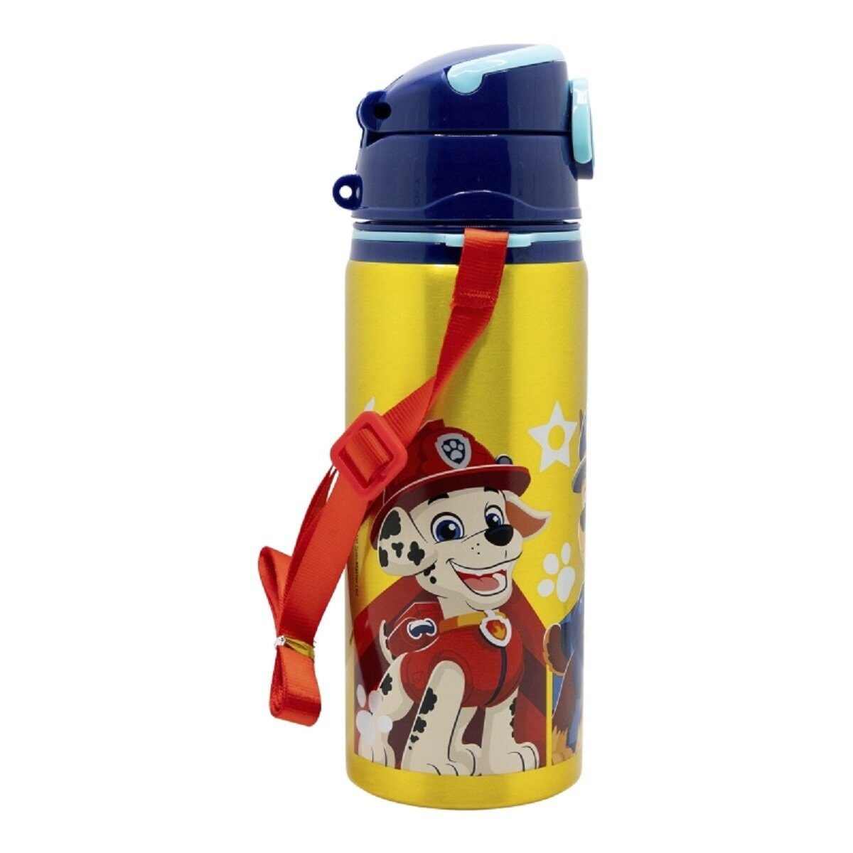 PAW PATROL Trinkflasche Paw Patrol Aluminium Trinkflasche 730ml mit Strohhalm & Tragegurt