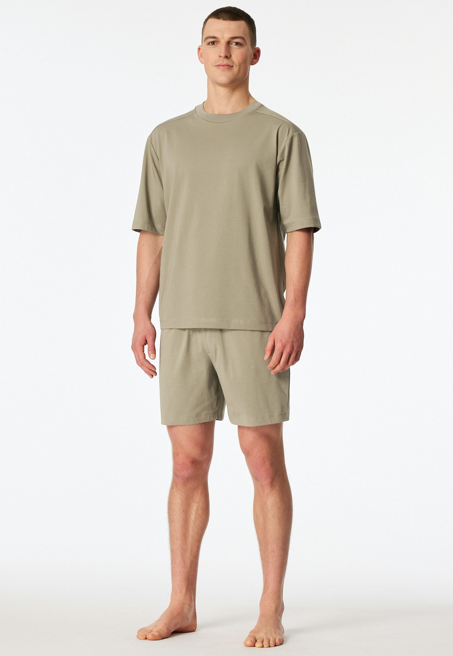 Schiesser Shorty Modern Nightwear (2 tlg) mit Rundhalsausschnitt und kurzem günstig online kaufen