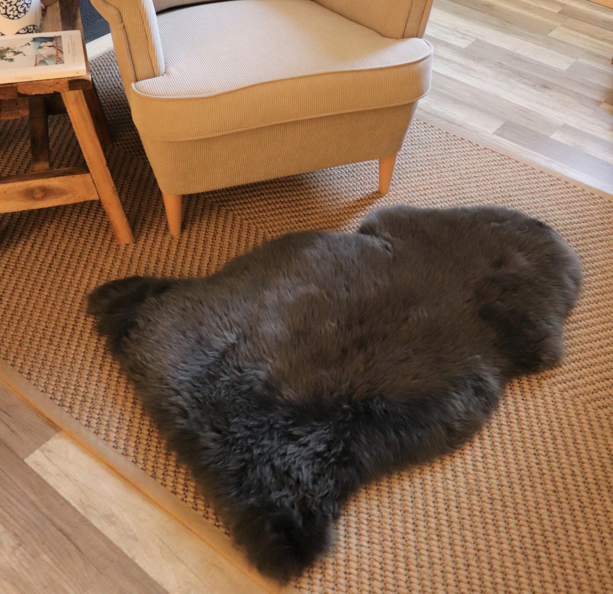 Kaiser Fellteppich DEKORATION-SCHAF-/LAMMFELL ca. 90 cm lang, Farbe: graphi günstig online kaufen