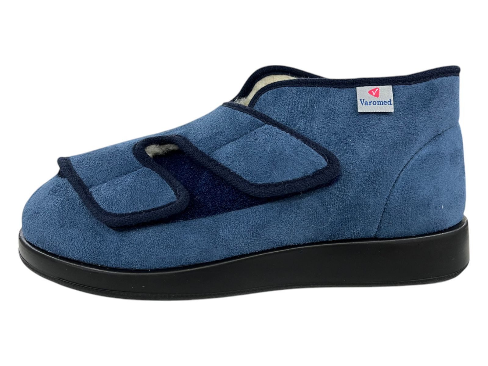 Florett Varomed Hausschuh Klettvelours 60928-25 Genuar Winter II blau Hausschuh