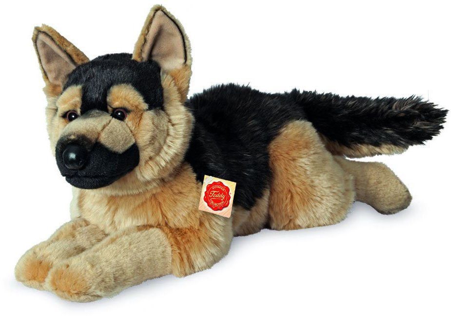 Teddy Hermann® Kuscheltier Schäferhund liegend, 60 cm, zum Teil aus recyceltem Material
