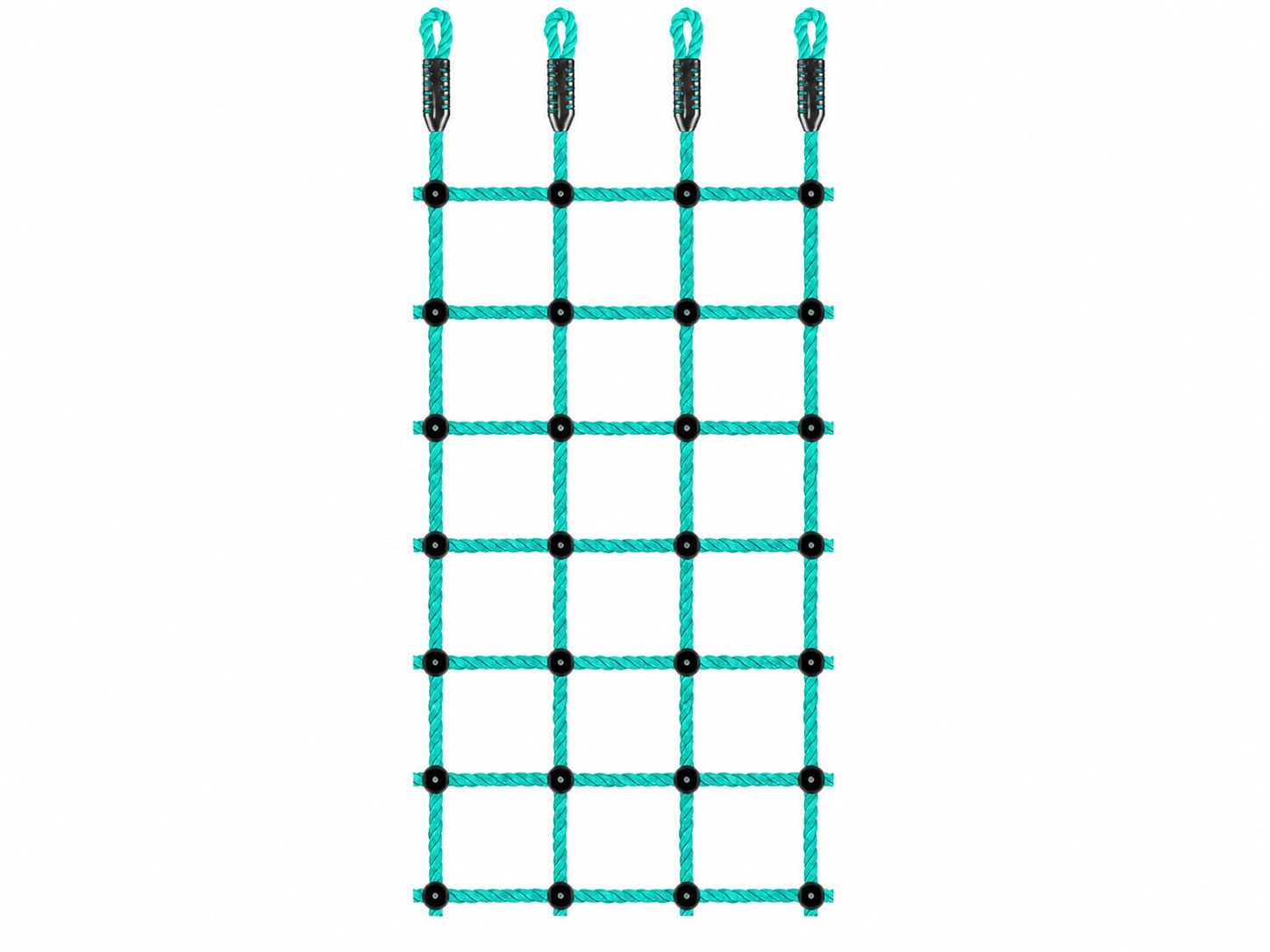 BeneLabel Kletterseil Kletternetz Kinder 196 x 76 cm Grün, Spielturm Kletterleiter Netz (1-tlg), für Ninja Hangelparcour, Slackline und Zipline