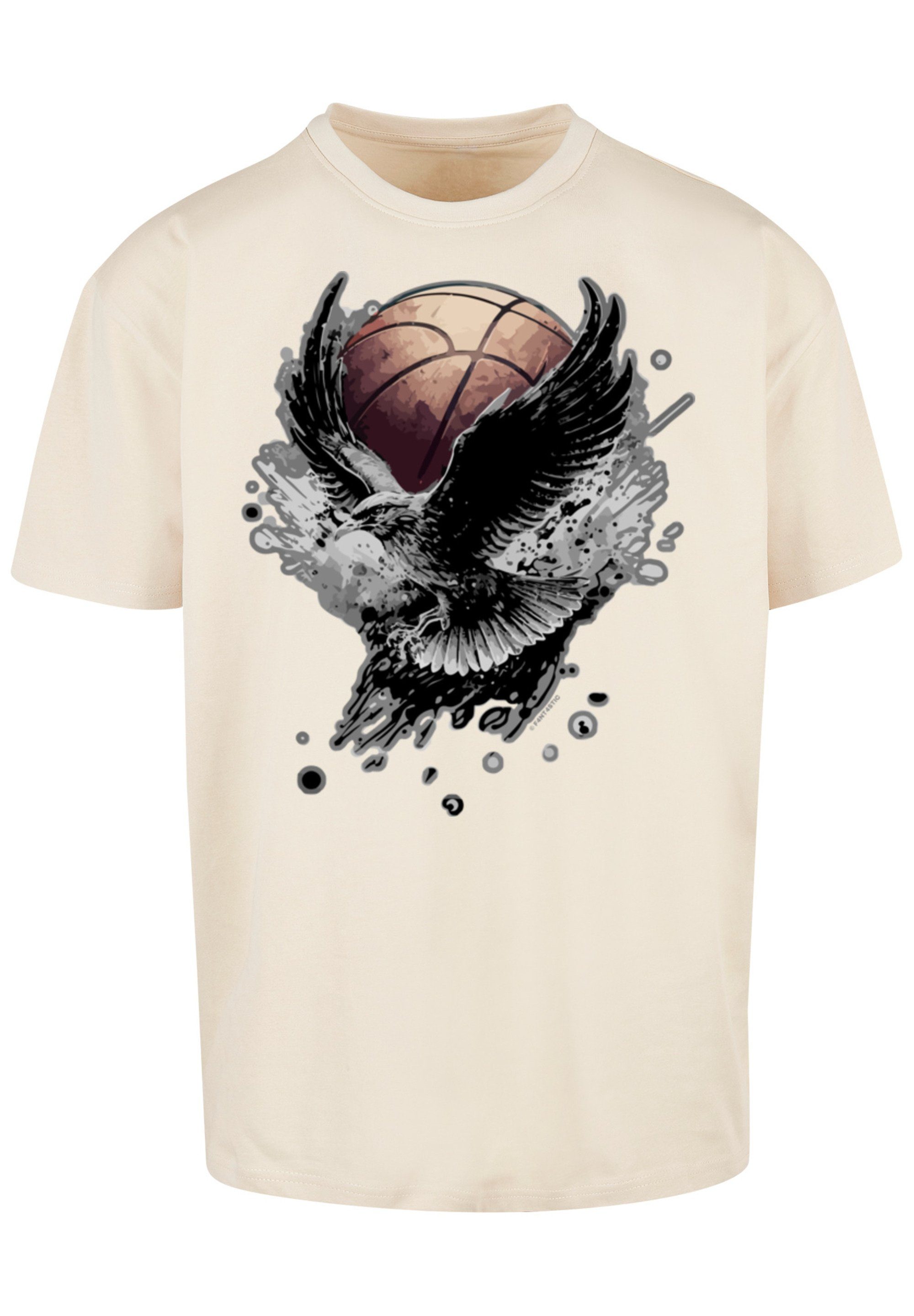 F4NT4STIC T-Shirt Basketball eine Adler aus, kleiner Print, bitte Größe bestellen weit Fällt