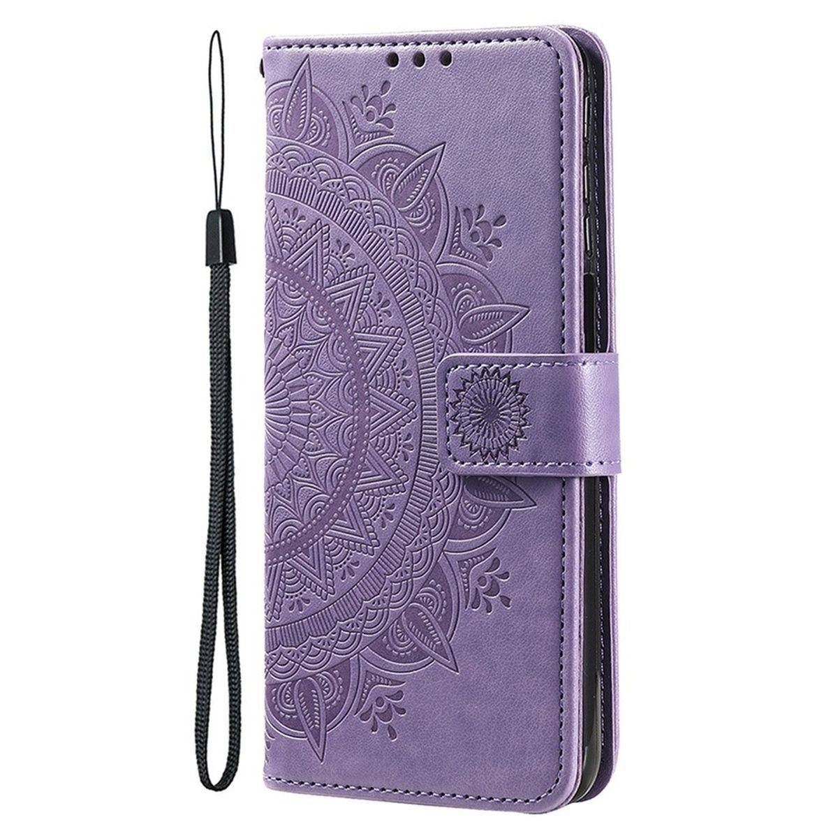 CoverKingz Handyhülle Hülle für Apple iPhone 14 Pro Max Handyhülle Flip Case Schutzhülle 17,0 cm (6,69 Zoll), Klapphülle Schutzhülle mit Kartenfach Schutztasche Motiv Mandala