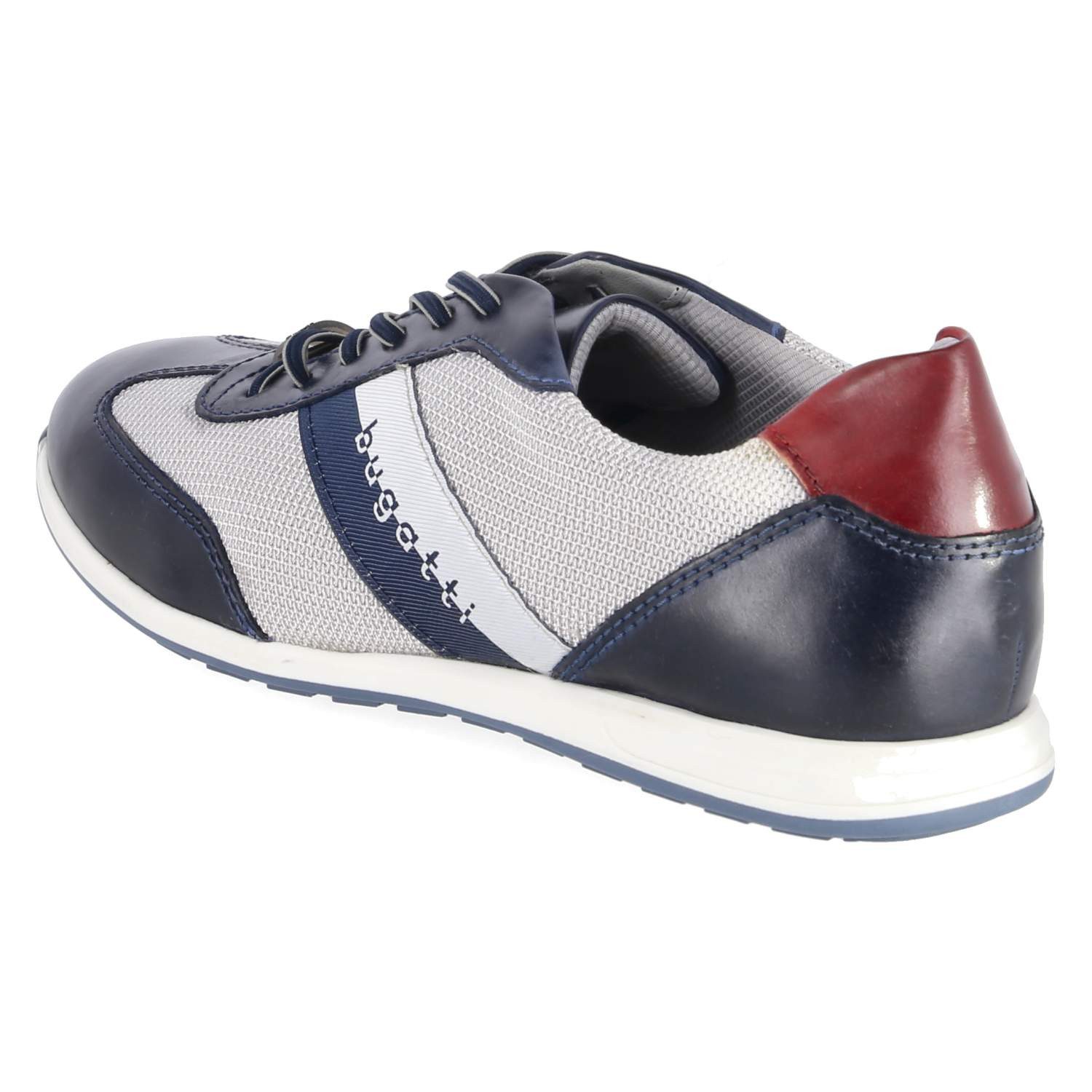 bugatti Bugatti 311A9Q051069-4012 Herren Leder & Textil blau Schnürschuh