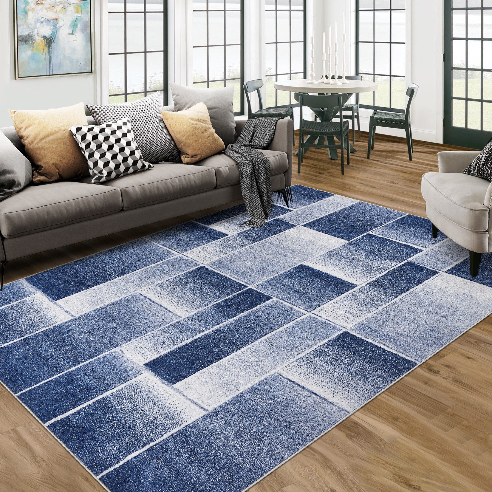 GarveeMore Teppich Waschbarer Teppich für Wohnzimmer Moderner Schlafzimmerteppich – Bild 5 von 5