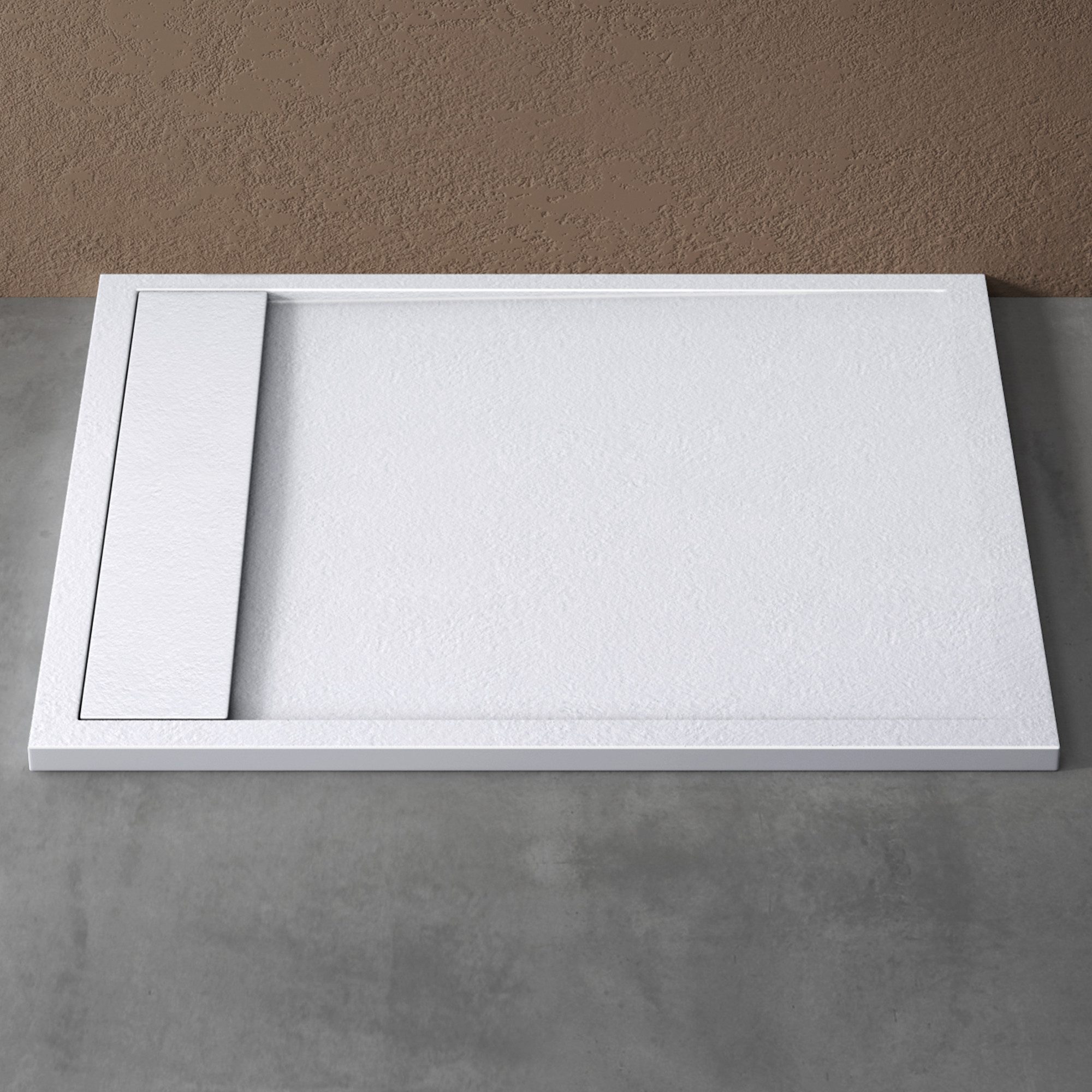 doporro Duschwanne Duschtasse aus Mineral DIN-Anschlüsse Boden Montage geei günstig online kaufen