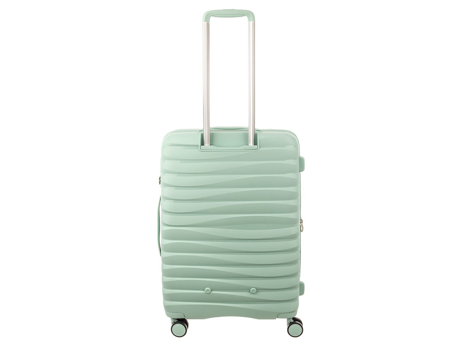 Franky Hartschalen-Trolley PP18 Trolley Hartschalenkoffer Spinner Gr. M, 4 Doppelrollen Rollen, Dehnfalte TSA Schloss