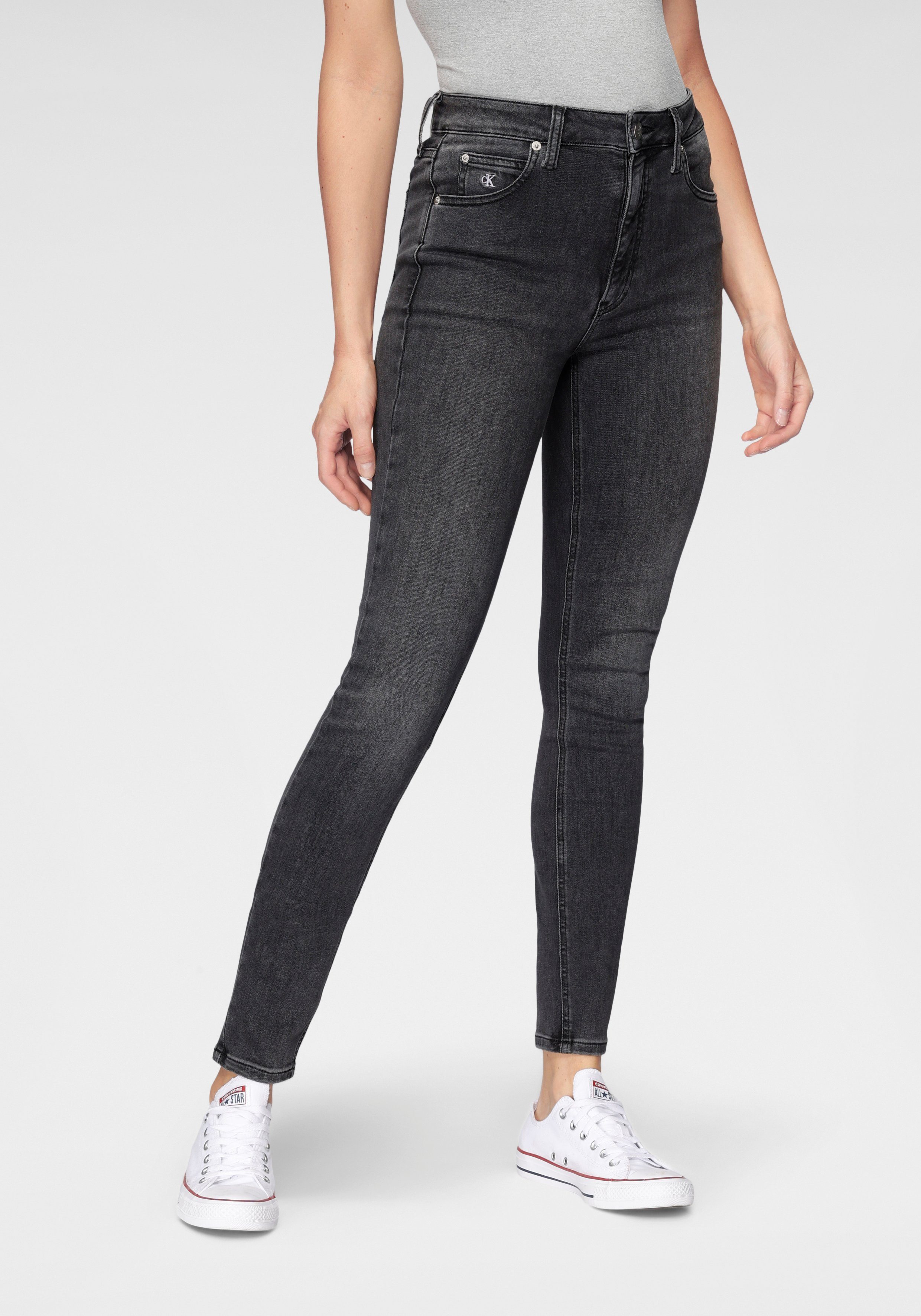 Calvin Klein Jeans Skinny-fit-Jeans »CKJ 010 HIGH RISE SKINNY« mit CK  Monogramm Stickerei online kaufen | OTTO