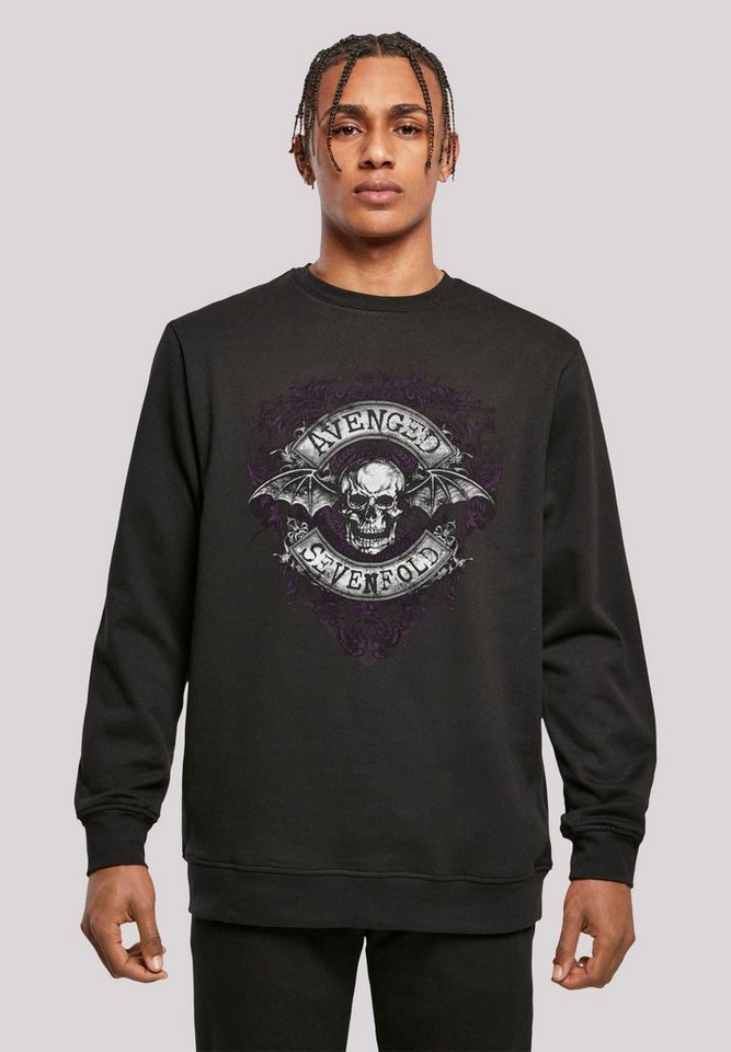 F4NT4STIC Sweatshirt Avenged Sevenfold Rock Metal Band Bat Flourish Premium  Qualität, Band, Rock-Musik, Bequemer Schnitt mit entspanntem Tragekomfort