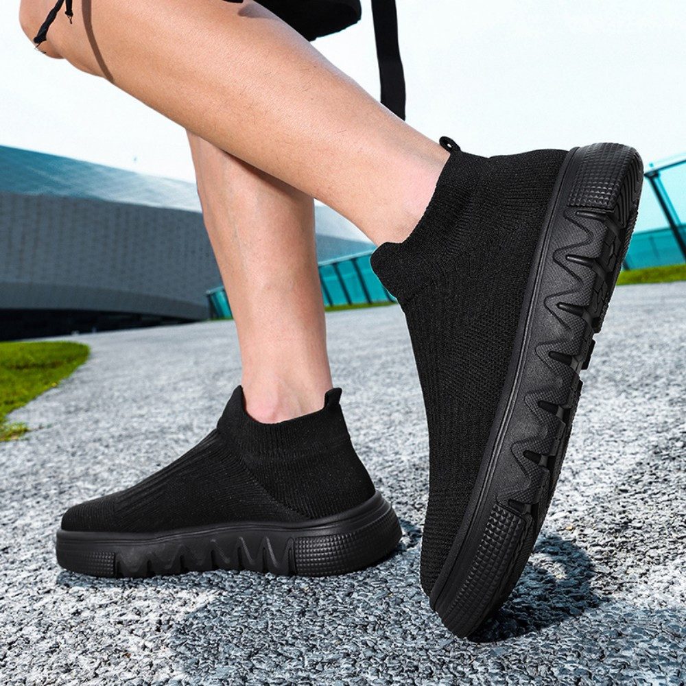 HUSK'SWARE Barfußschuh (atmungsaktive Freizeitschuhe für breite Füße) Paar-Sportschuhe mit Flyknit-Obermaterial, leichte Laufschuhe – Bild 4 von 5