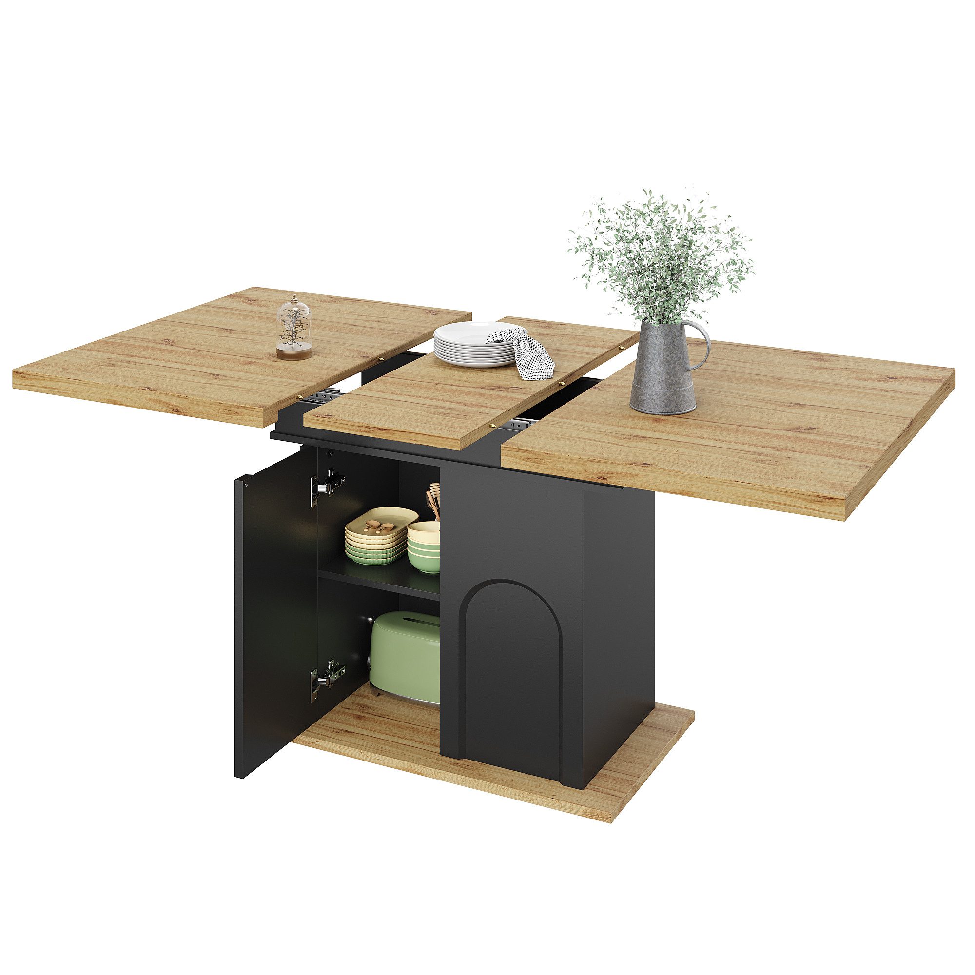 OKWISH Esstisch Multifunktionaler Ausziehtisch (für 4-6 Personen, Platzspar günstig online kaufen