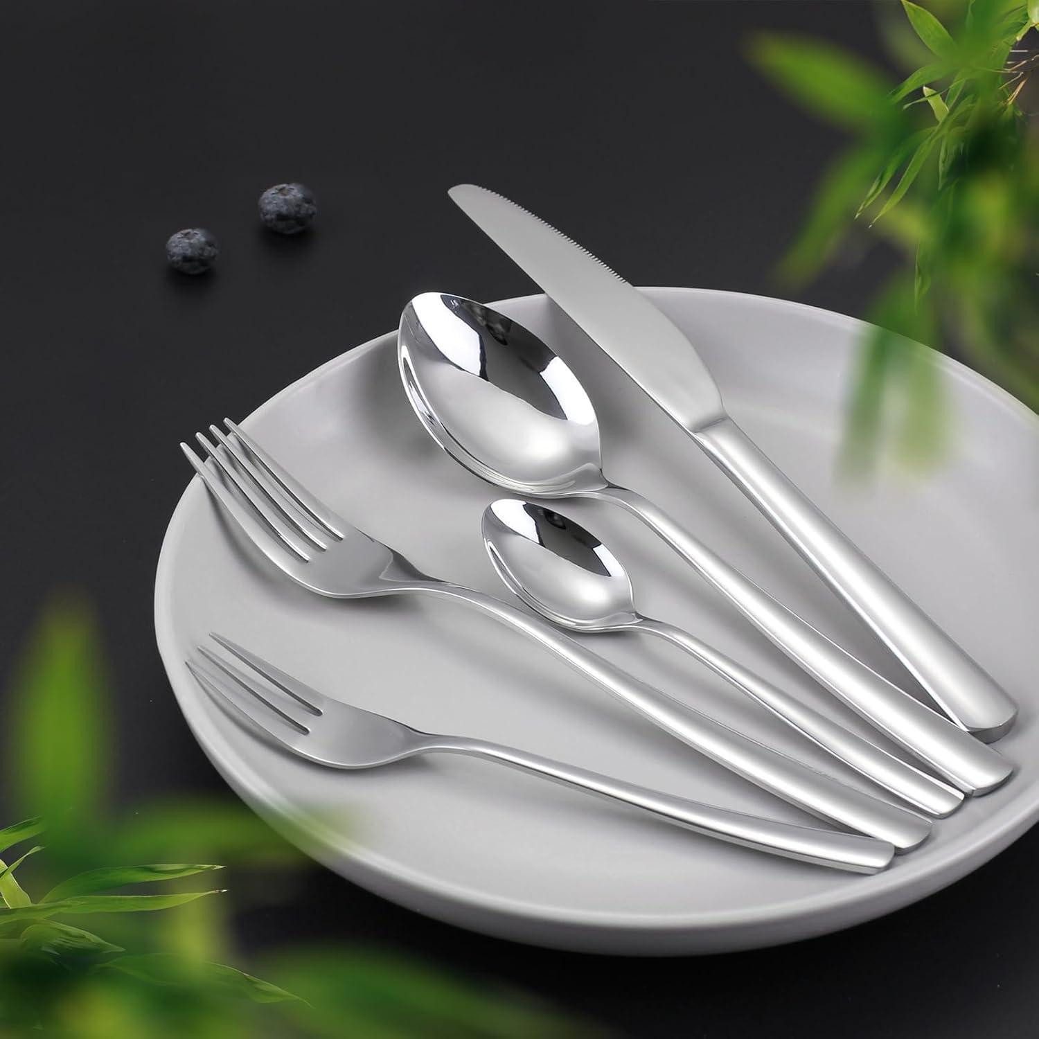LuxusKollektion Besteck-Set Besteckset 30tlg 6 Personen Edelstahl Messer Gabel 30 Stück silber
