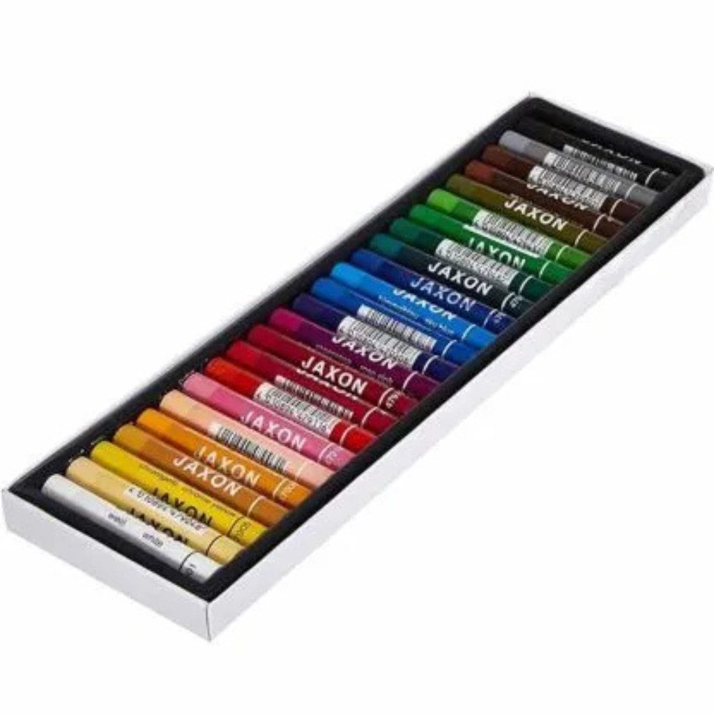 JAXON Pastellkreide JAXON Pastell-Ölkreide 47424 24er Etui, Bruchfest & in 24 kräftigen Farben