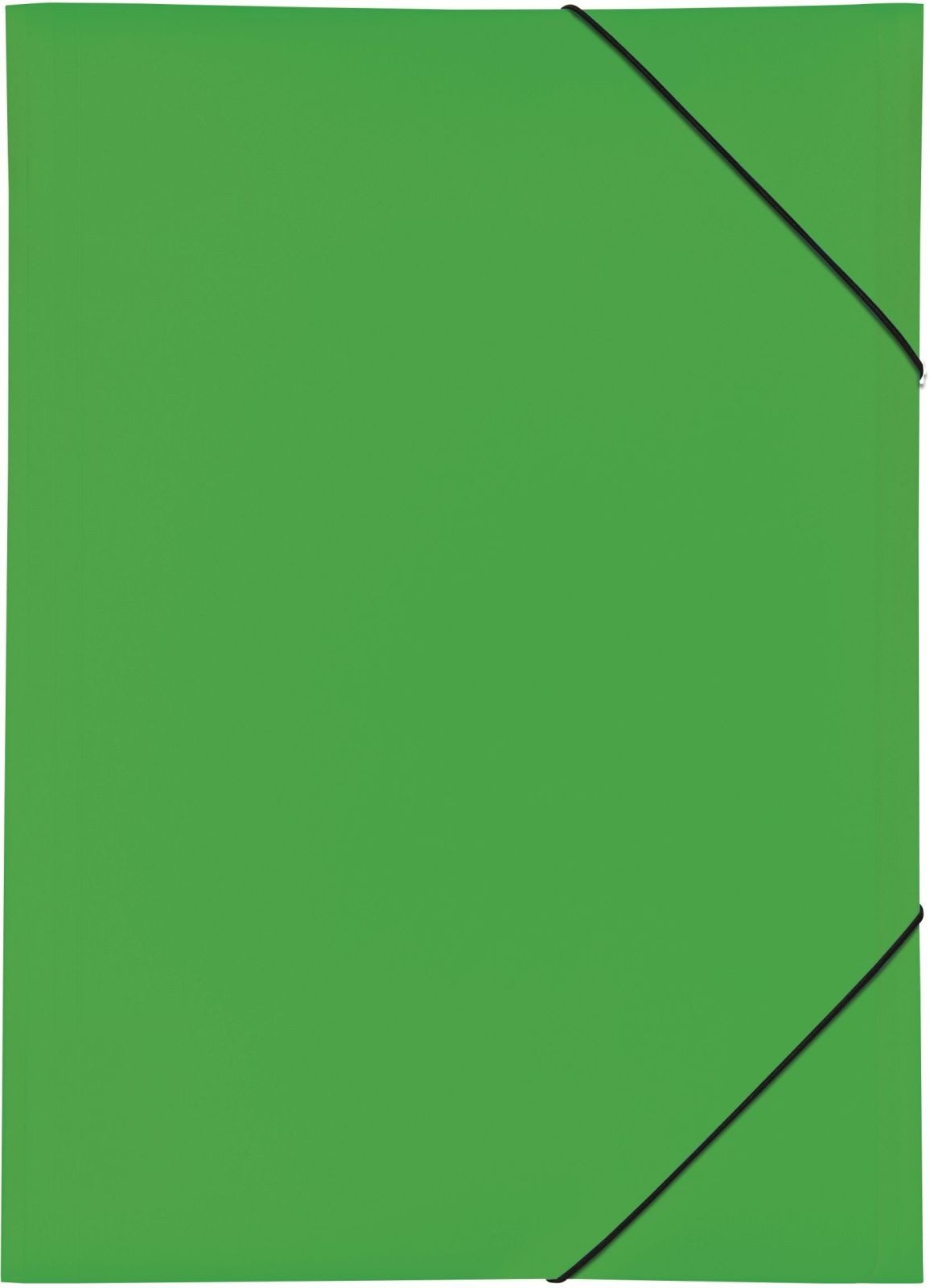 Dohe 90407 Gummizugmappe A4 – Durchsichtig Grün, Aus Polypropylen (450 Mikron)