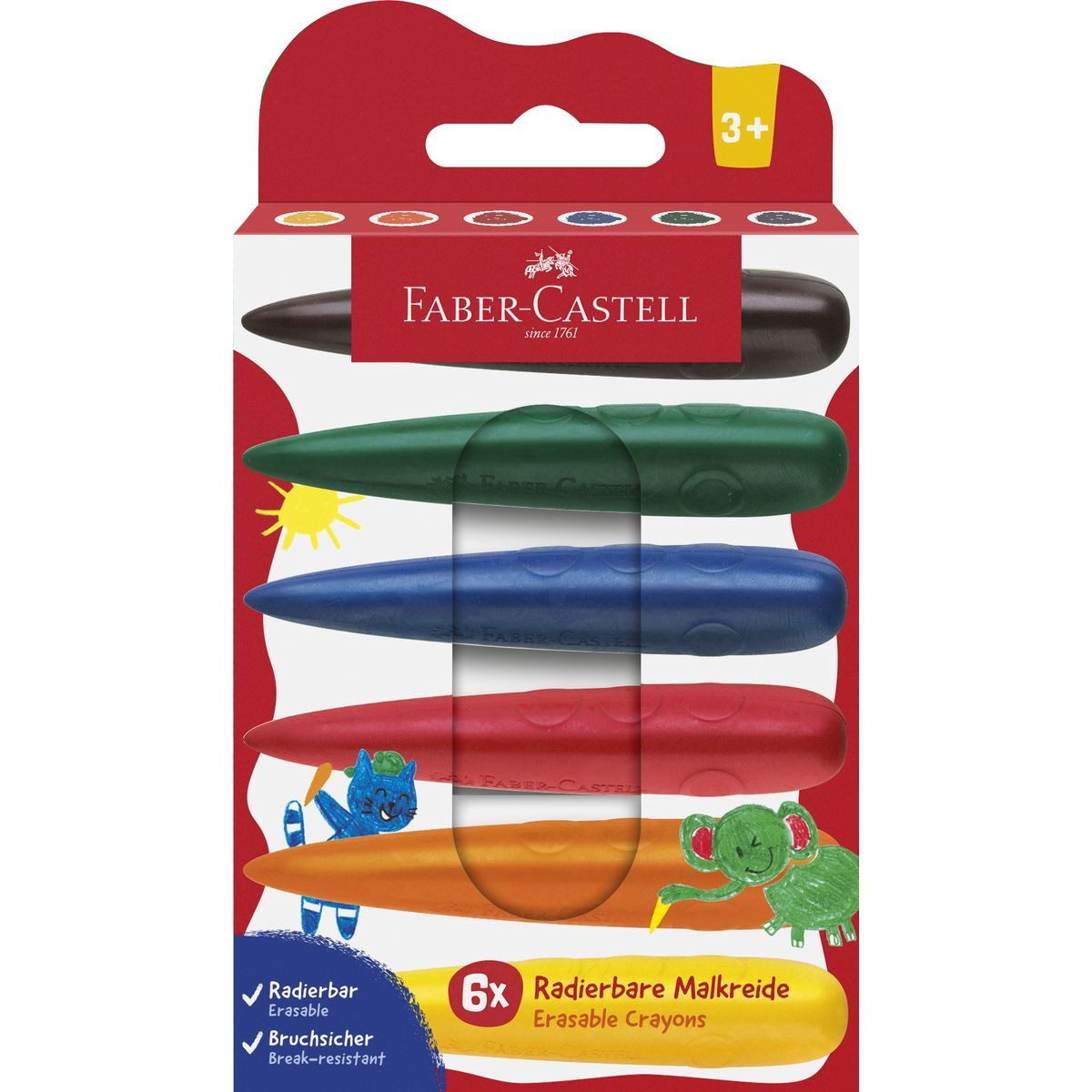 Faber-Castell Malkreide FABER-CASTELL Malkreide Finger 6 Stück