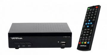Vantage VT-92, Full HD DVB-T2 HD Receiver (2m HDMI Kabel, aktive DVB-T2 Antenne)