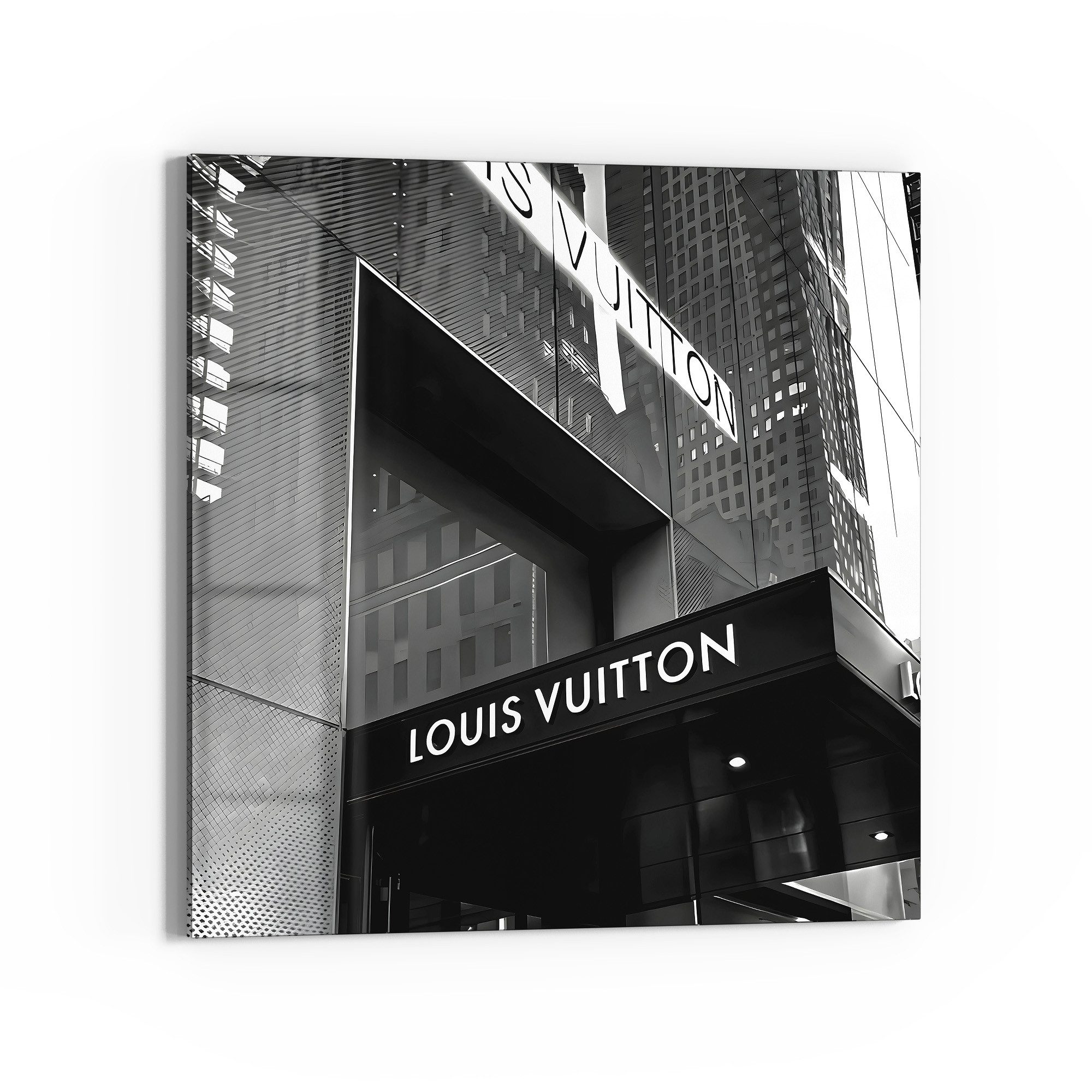 DEQOART Glasbild 'Urbaner Glanz', 'Urbaner Glanz', Glas Wandbild Bild schwebend modern