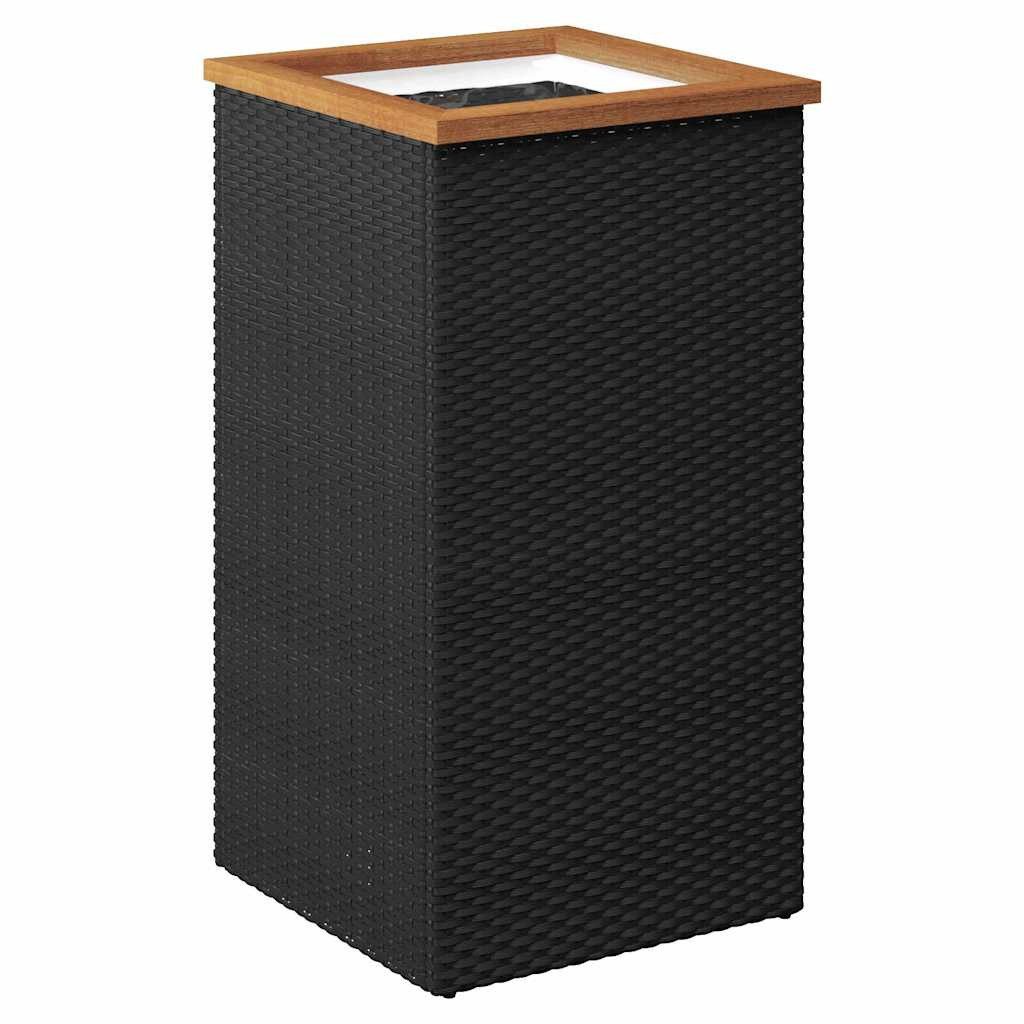 vidaXL Blumentopf Pflanzkübel Schwarz 40x40x80 cm Poly Rattan (1 St)