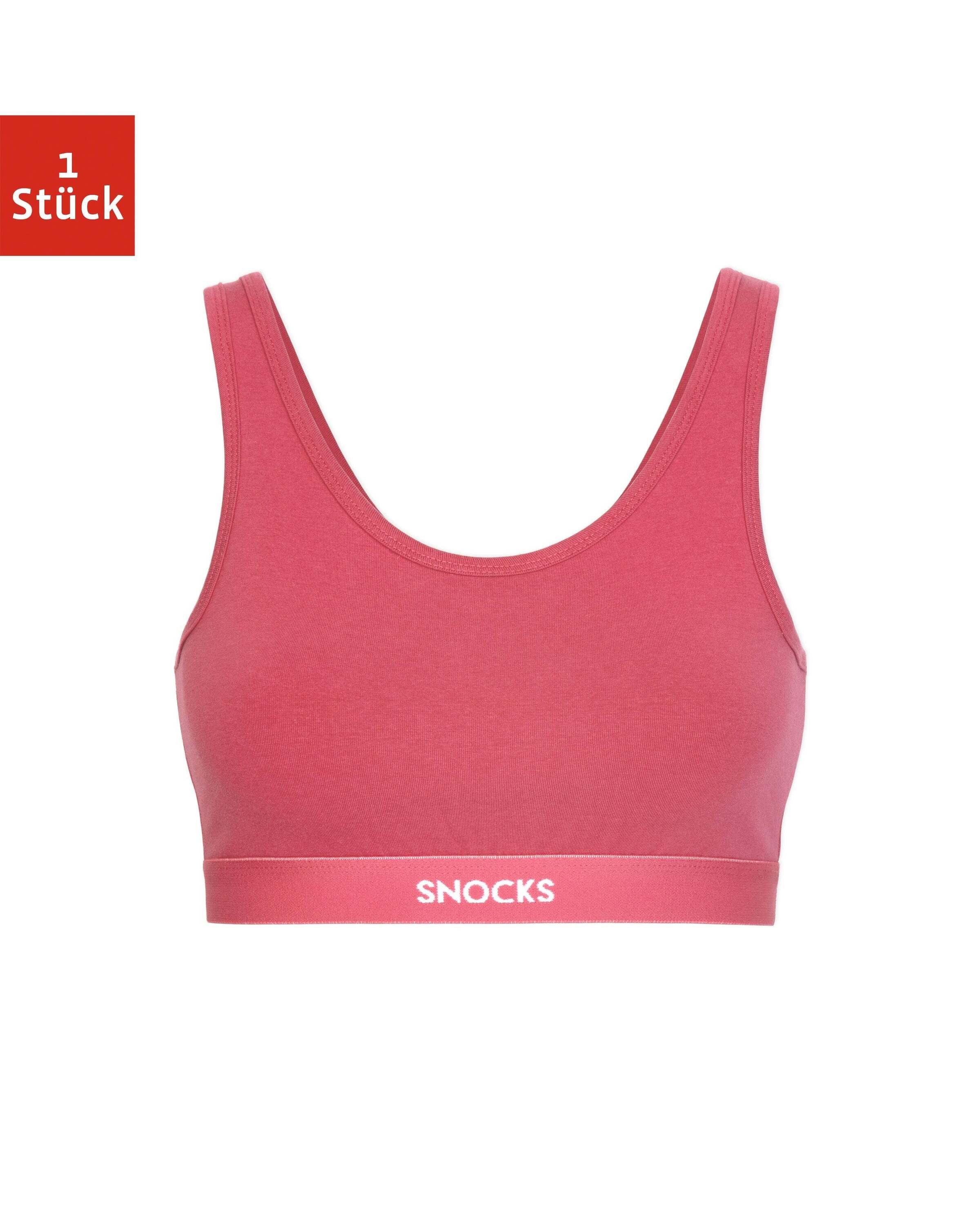 SNOCKS Bustier Soft BH (1-tlg) aus Bio Baumwolle, breite Träger für maximalen Komfort