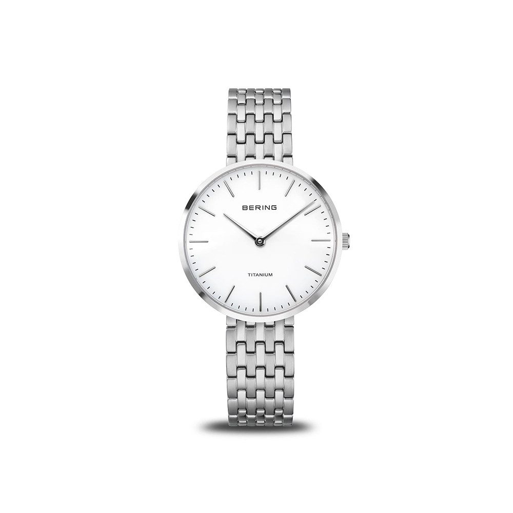 Bering Quarzuhr Bering Titanium silber glänzend 19334-004 19334-004, Bering günstig online kaufen