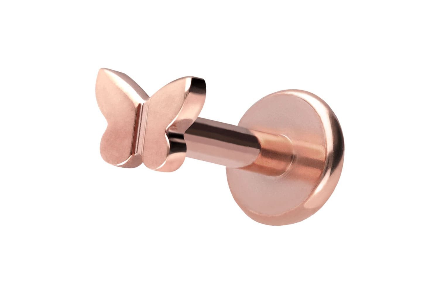 PIERCINGLINE Piercing-Set Titan Labret mit Push Fit SCHMETTERLING (Labrets, 1-tlg)