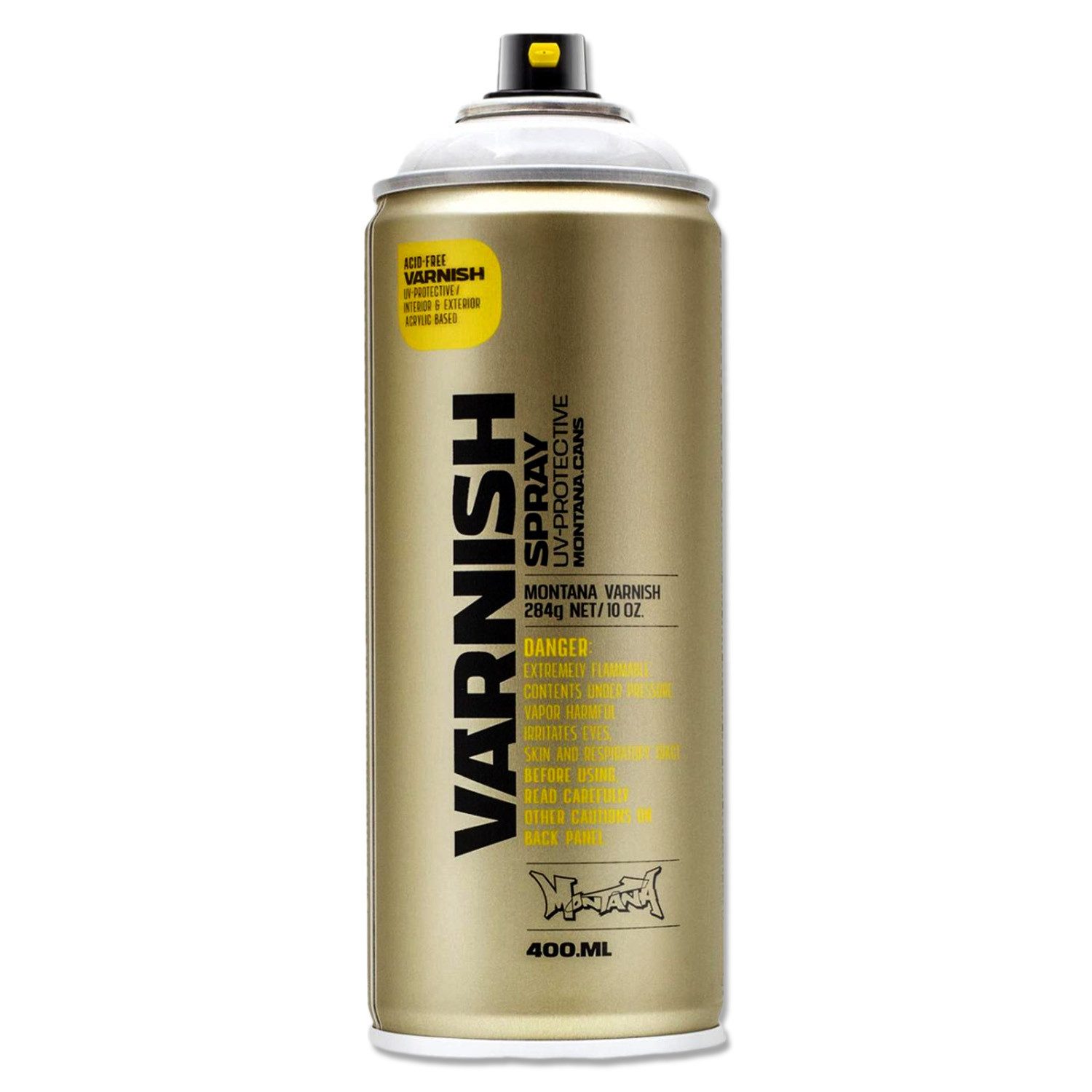 Montana Cans Sprühlack Sprühlack, Montana VARNISH, Klarlack, Seidenmatt, 400ml