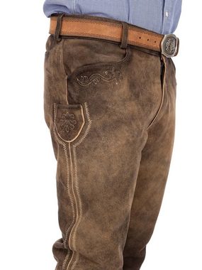 Maddox Lederhose Lederhose lang BARMSEE ZV antik rinde