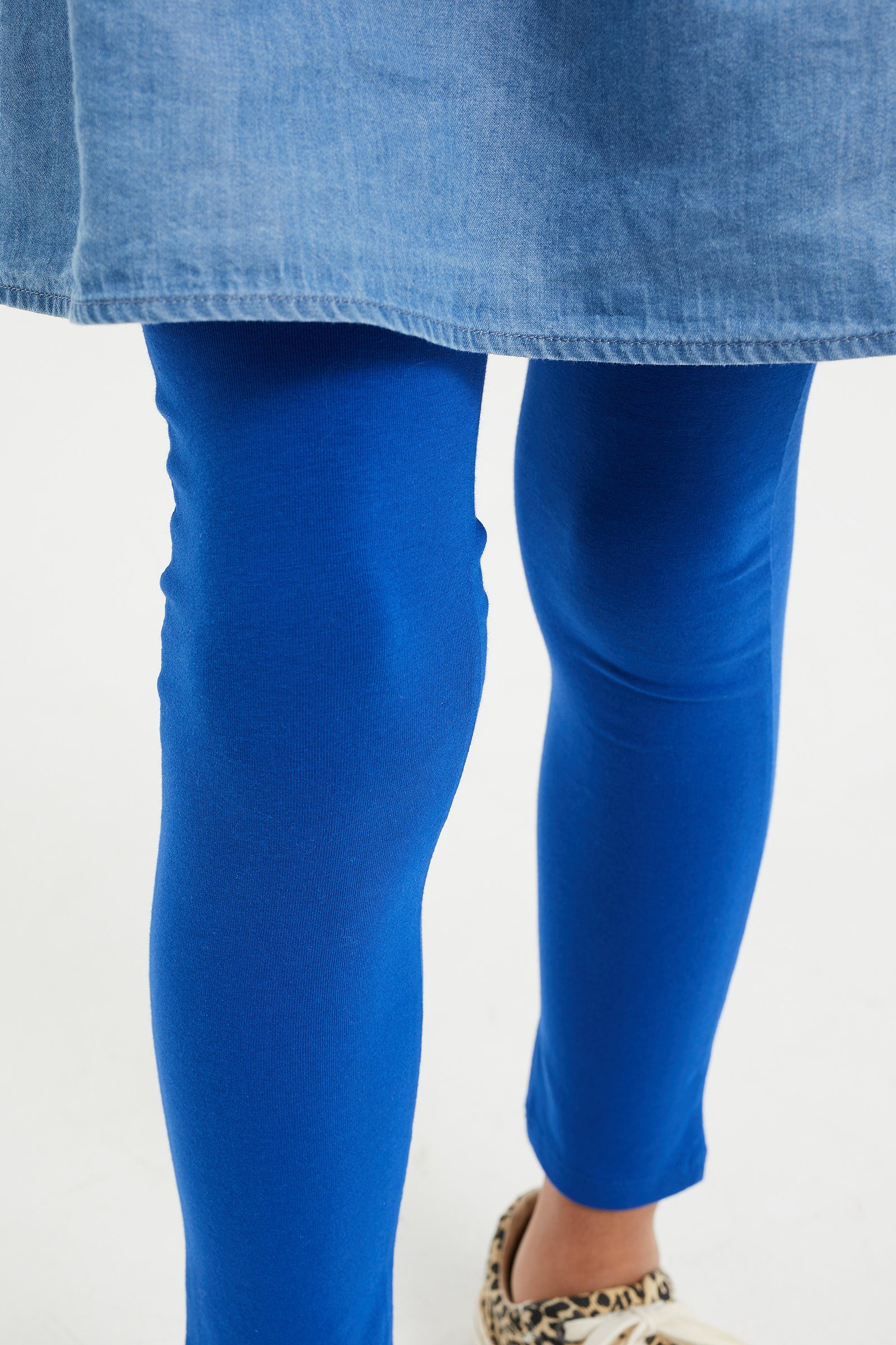 WE Fashion Kobaltblau (1-tlg) Leggings